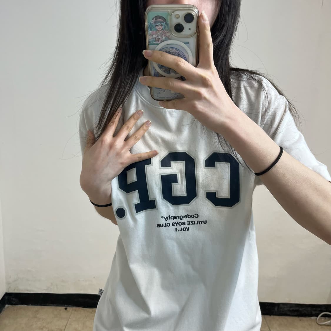 Code Graphy white t-shirt 상품이미지3