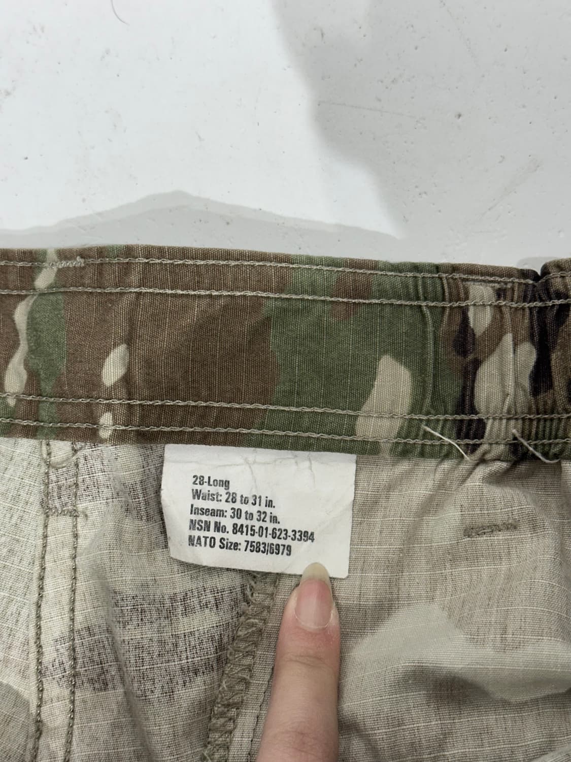 빈티지 카키 밀리터리 카모 미군 군복 와이드 카고 팬츠  상품이미지7