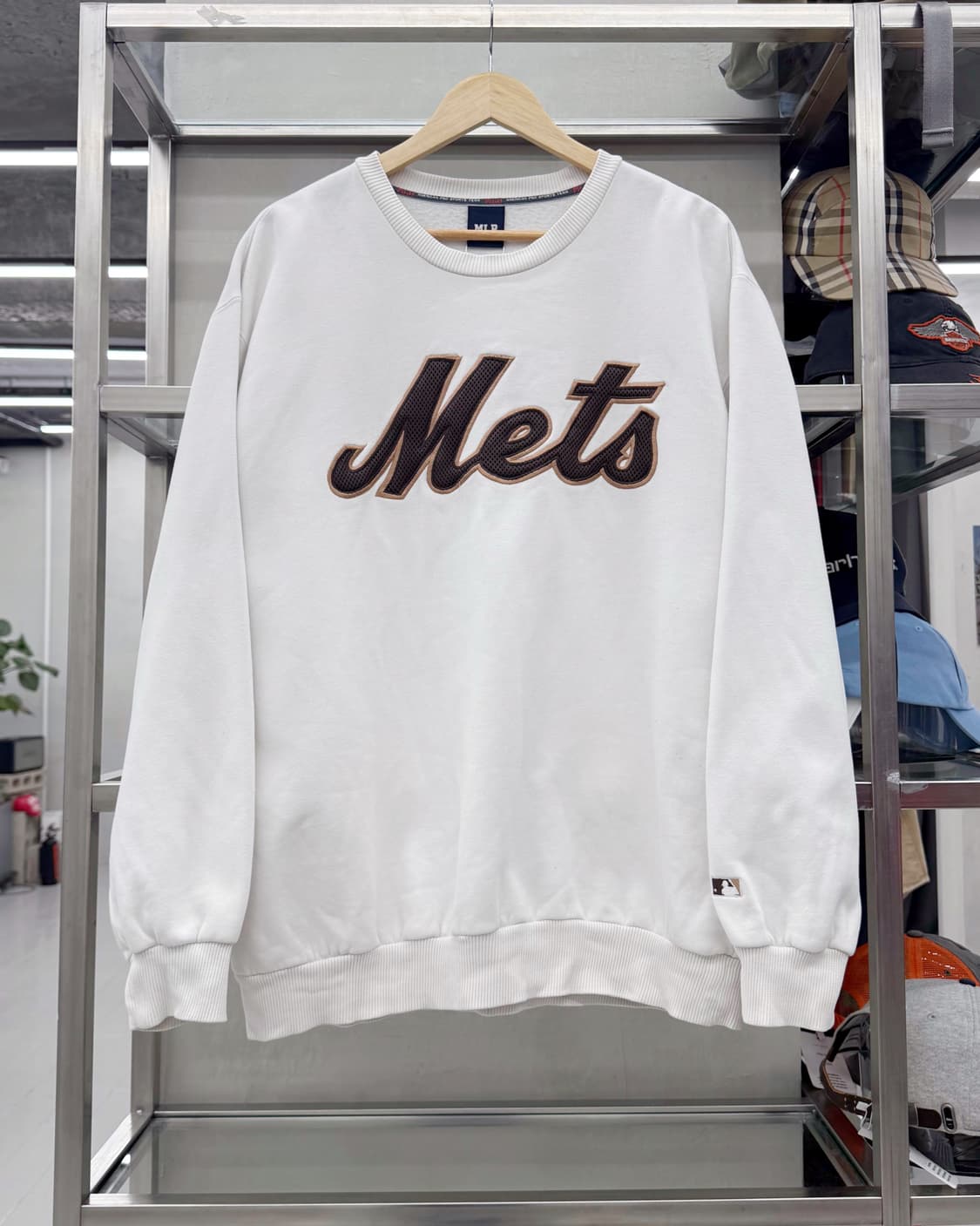 MLB 00s 뉴욕 메츠 스웻 맨투맨 아이보리 상품이미지1
