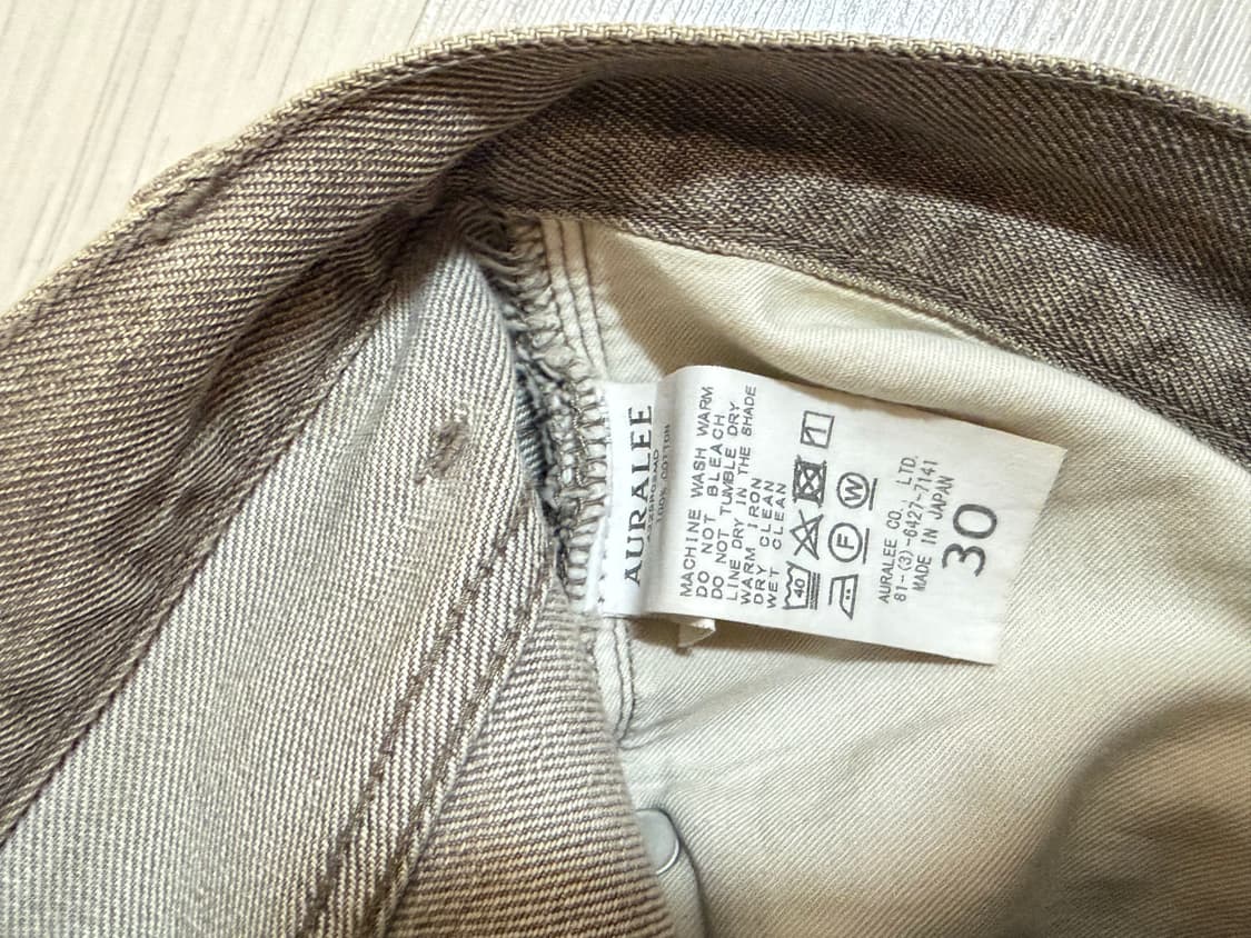 오라리 하드트위스트 데님 와이드 모카  상품이미지6