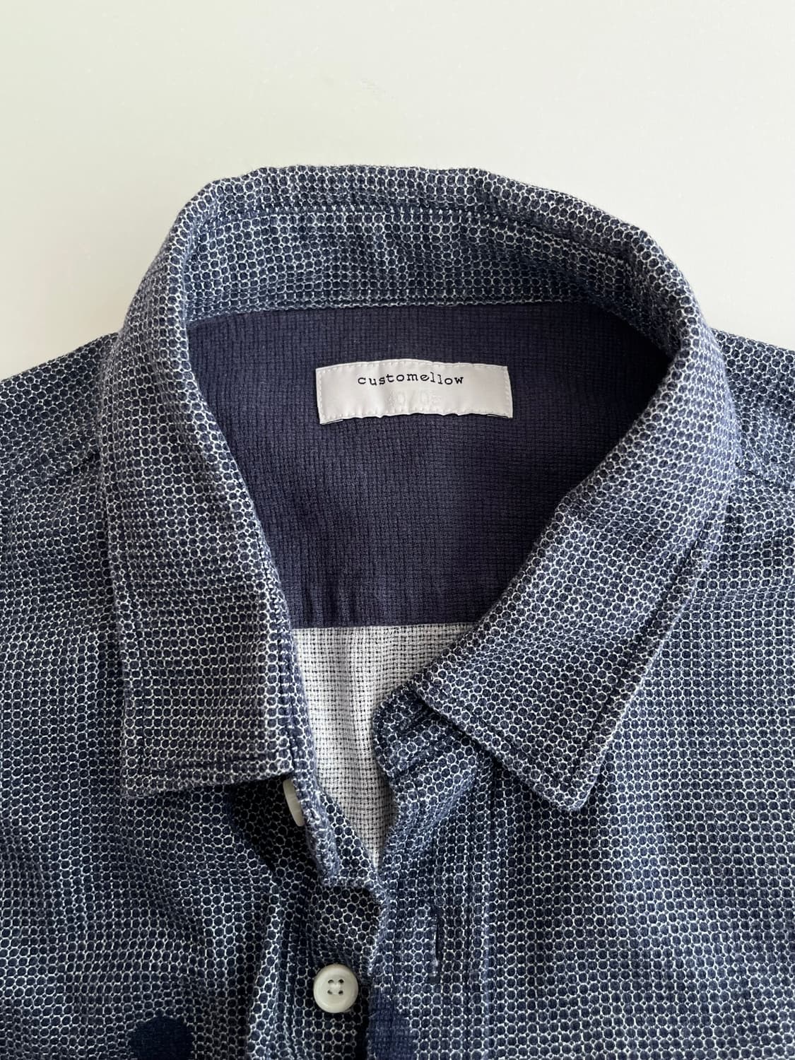 105) 커스텀멜로우 패턴 셔츠 네이비 상품이미지4