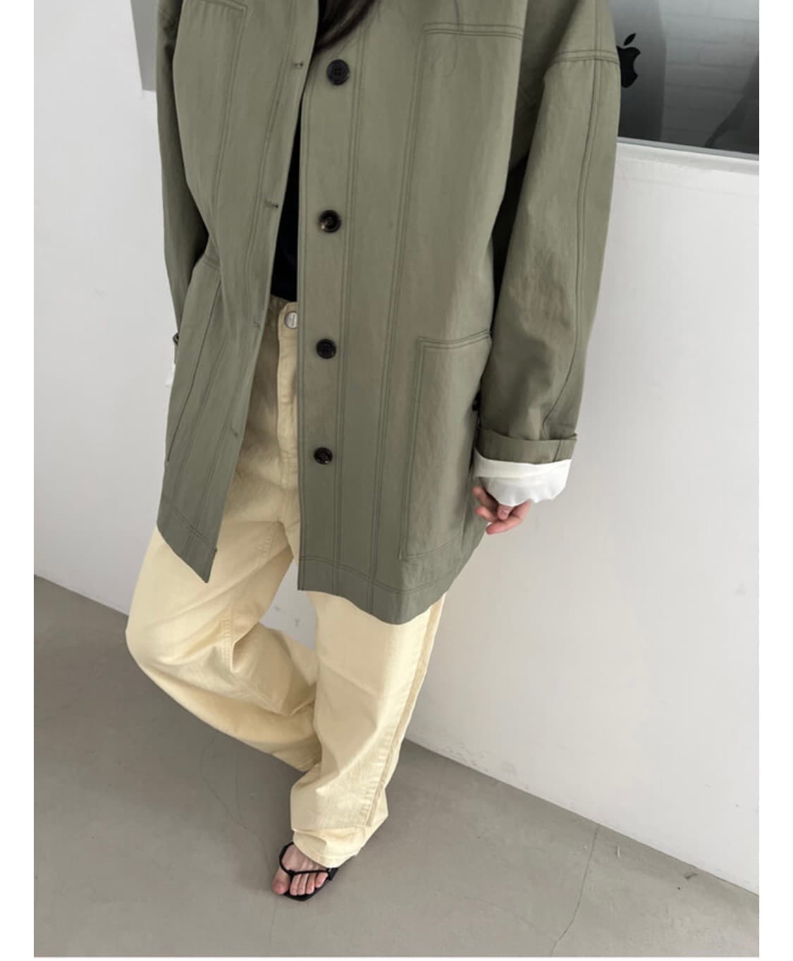 연노랑 와이드 데님 팬츠 새상품 상품이미지2