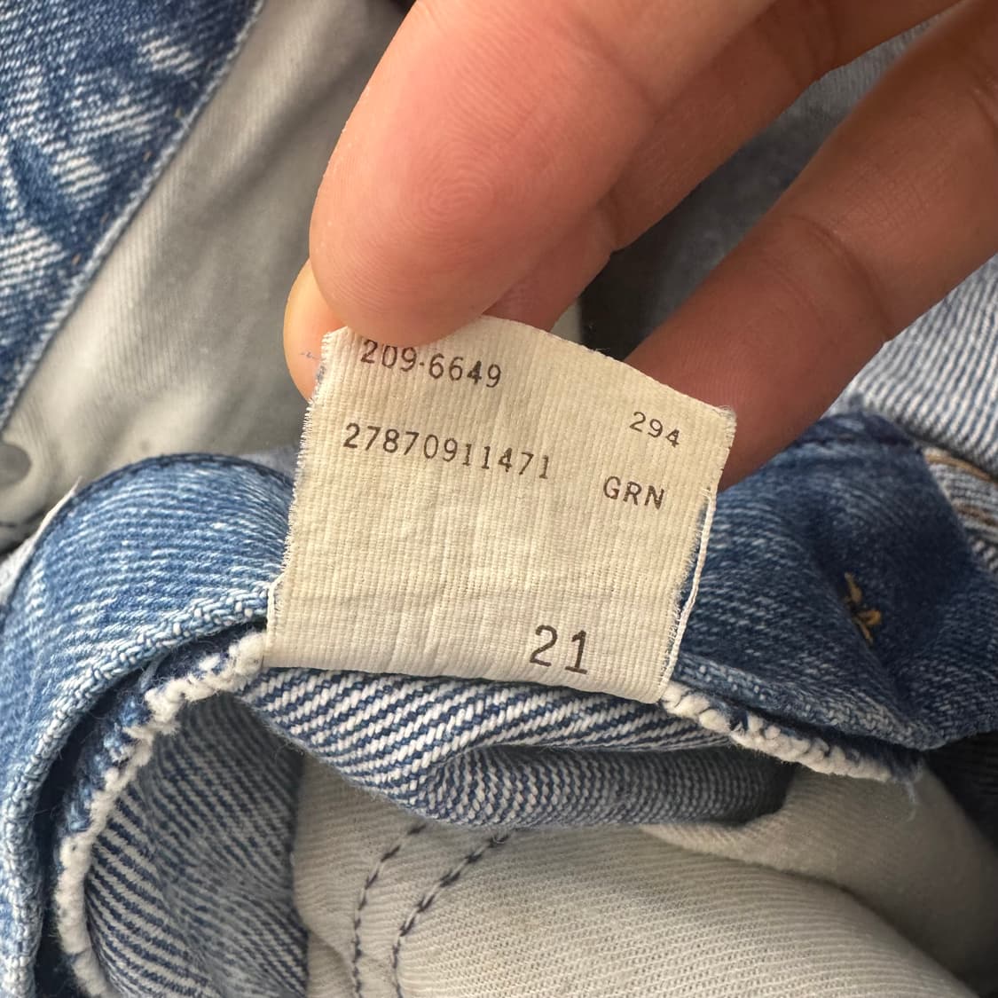 90s Lee 라이더스 블리치 워싱 데님 made in USA (32) 상품이미지6