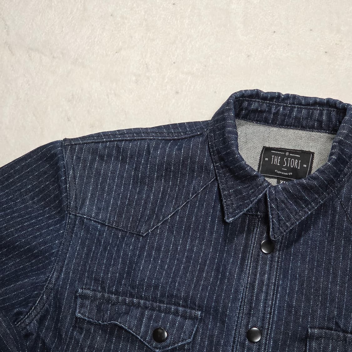 빈티지 스트라이프 히코리 데님 셔츠 자켓 상품이미지2