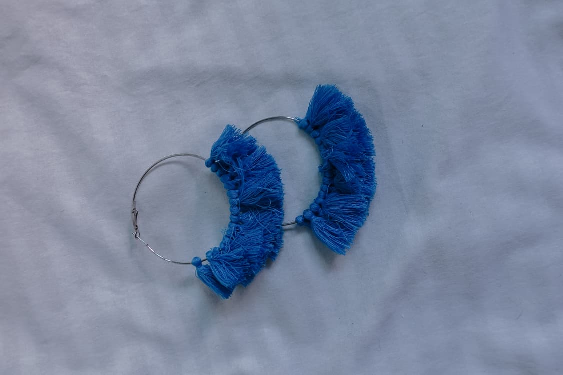 Blue tassel earrings  상품이미지3