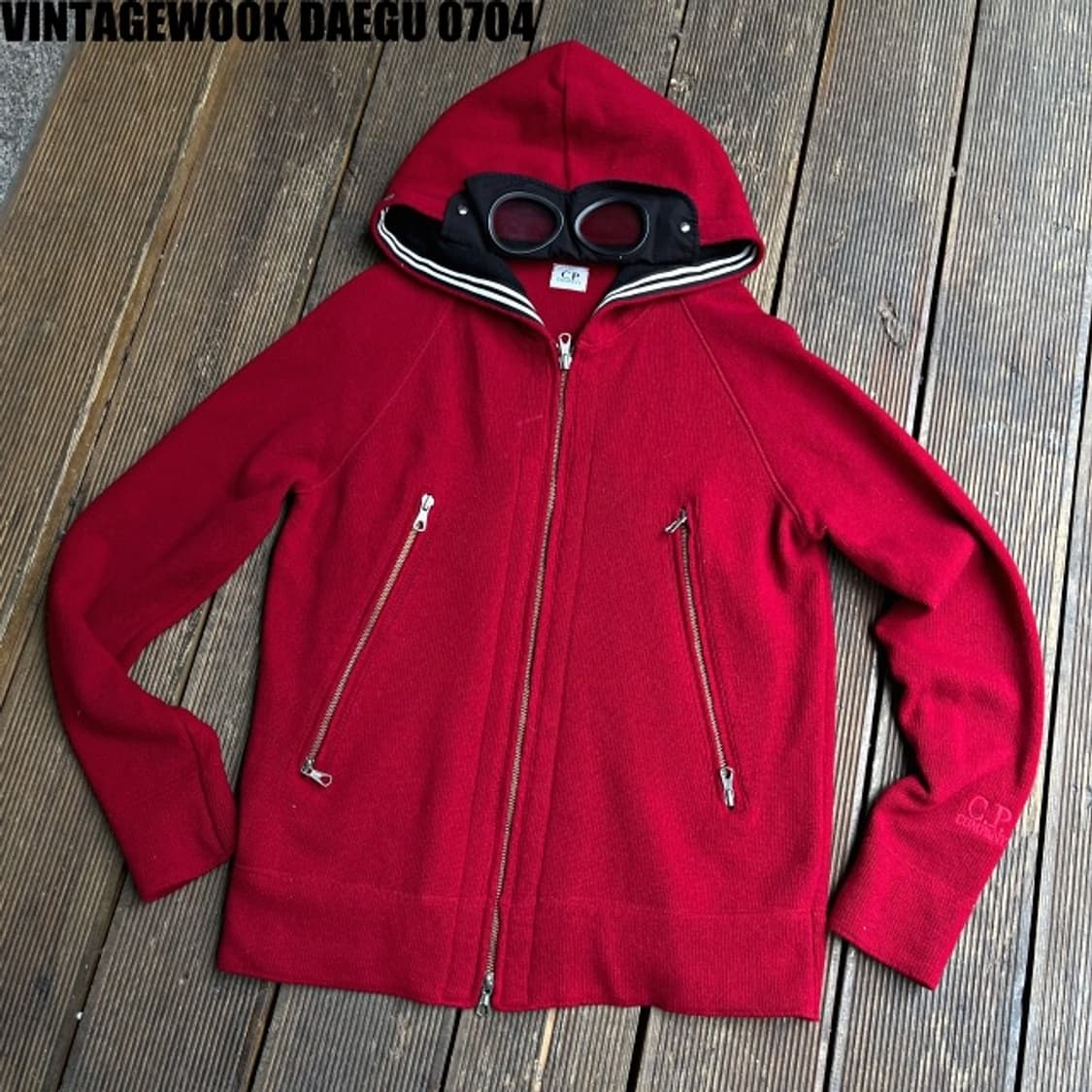CP컴퍼니 고글 니트 후드집업  상품이미지2