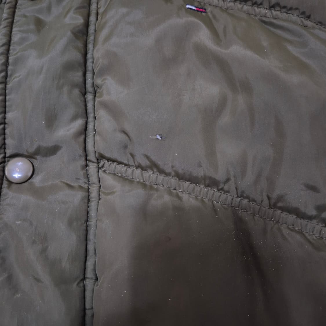 타미힐피거 데님 남성 다운 카키 패딩 조끼 L(100) 상품이미지4