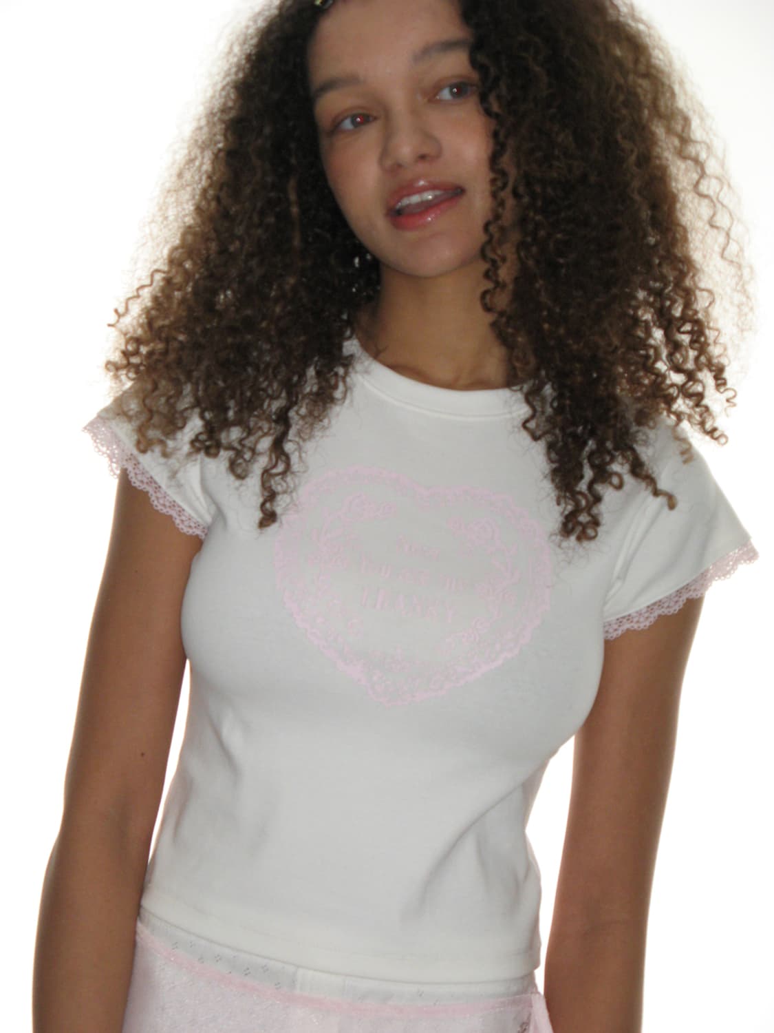 LACE HEART PRINTING TOP_WHITE 상품이미지2