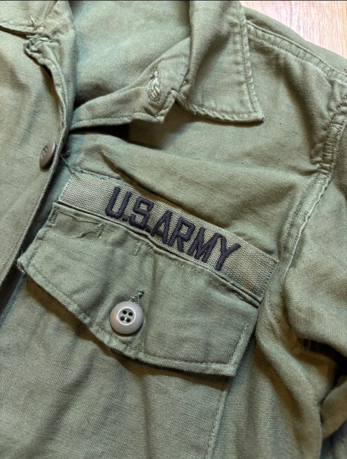U.S ARMY OG-107 셔츠 베트남전 판매합니다 상품이미지5