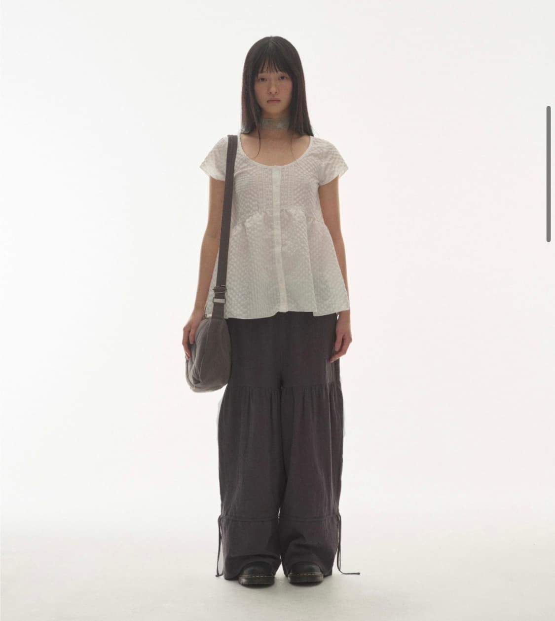 코이세이오 핀턱 블라우스 화이트 pintuck blouse white 상품이미지3