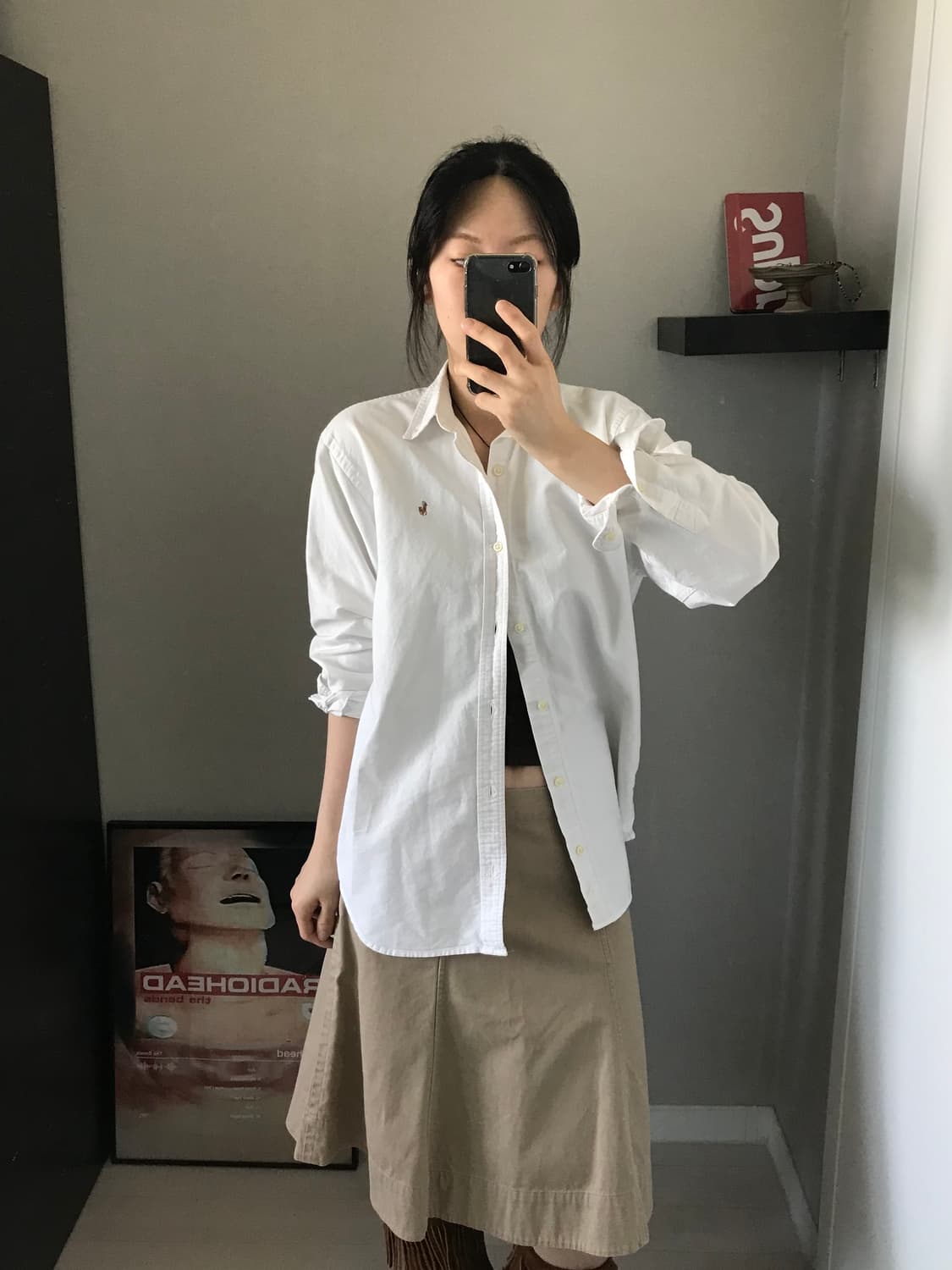 폴로 랄프로렌 포니 로고 화이트 셔츠 상품이미지2