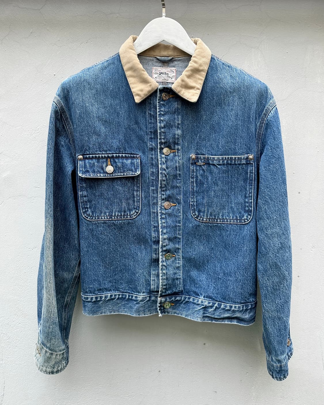 80s usa og polo dungarees denim jacket 상품이미지1