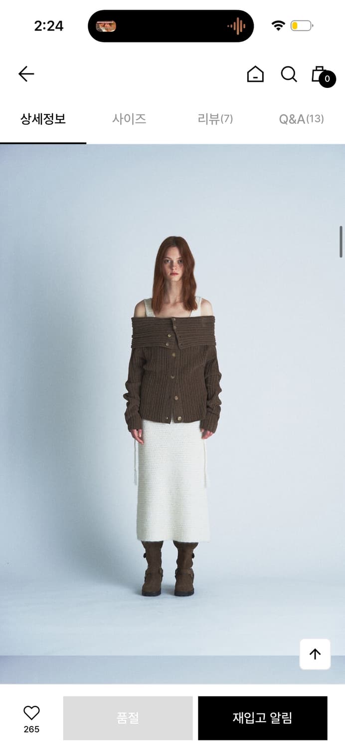 베르소 verso 오프숄더 니트/ 구매가 249,000 상품이미지4