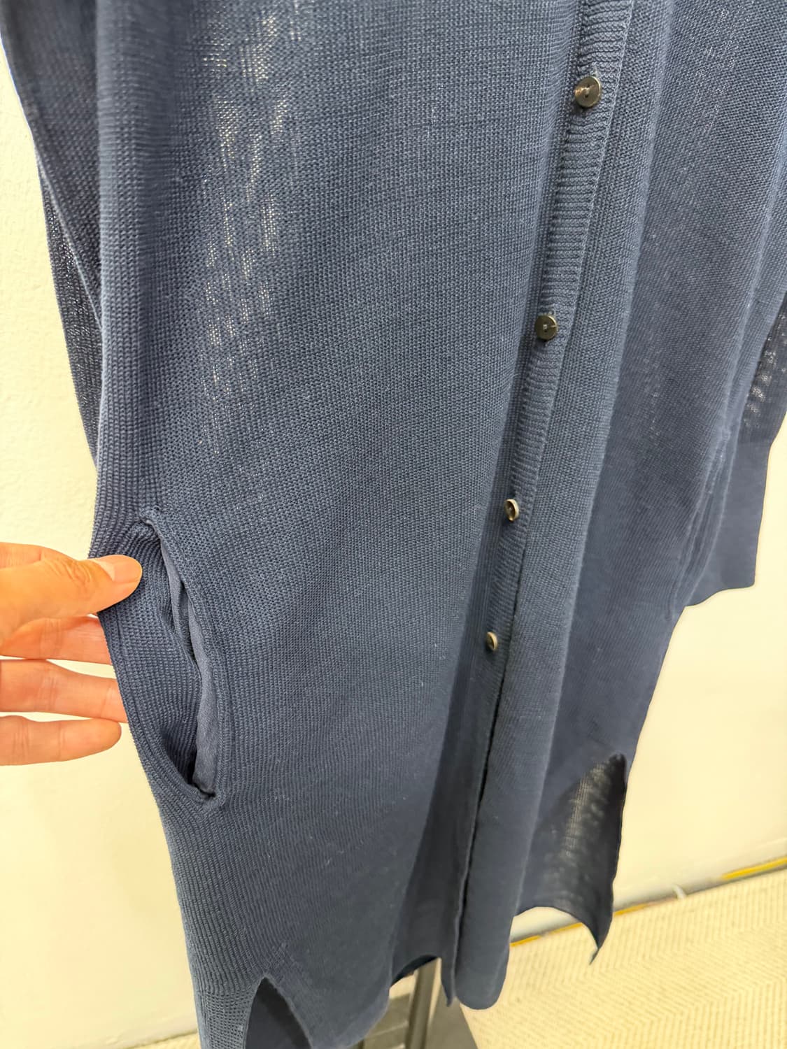 정품) LANVIN 랑방 한섬 롱 가디건 90 상품이미지4