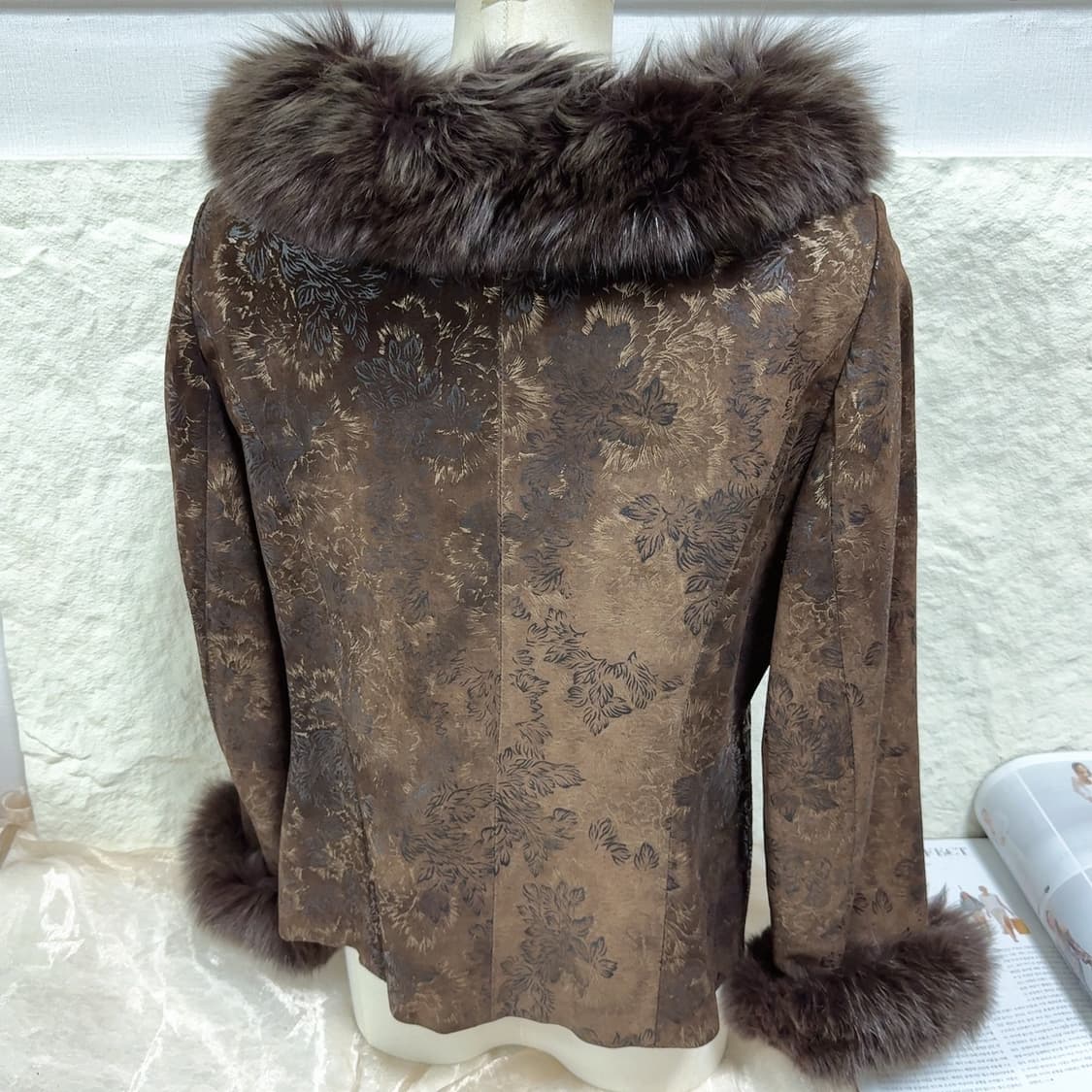 빈티지 브라운 폭스퍼 칼라 되지가죽자켓 상품이미지4