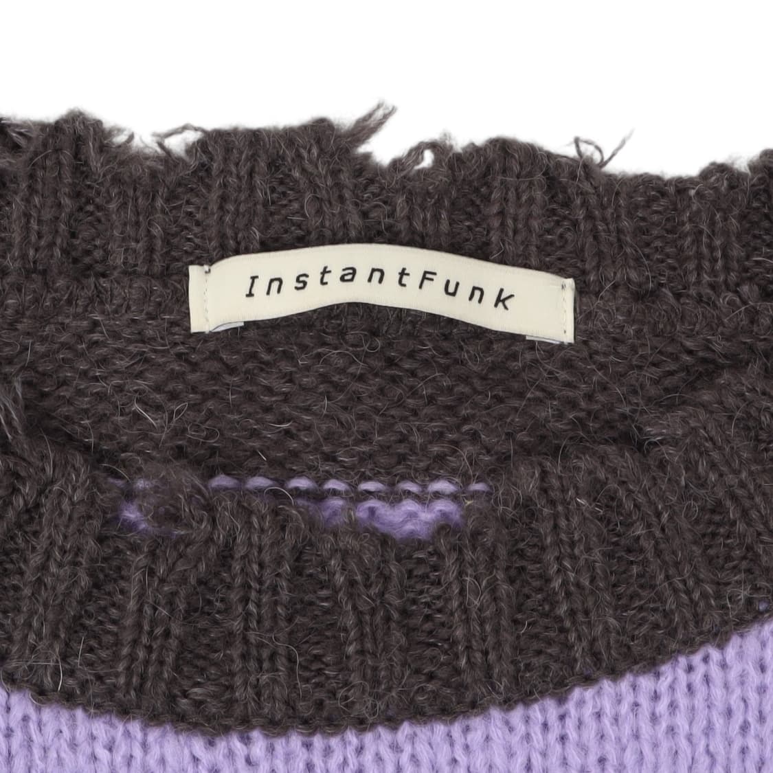 인스턴트 펑크 퍼플그린 스트라이프 컷아웃 니트 상품이미지7
