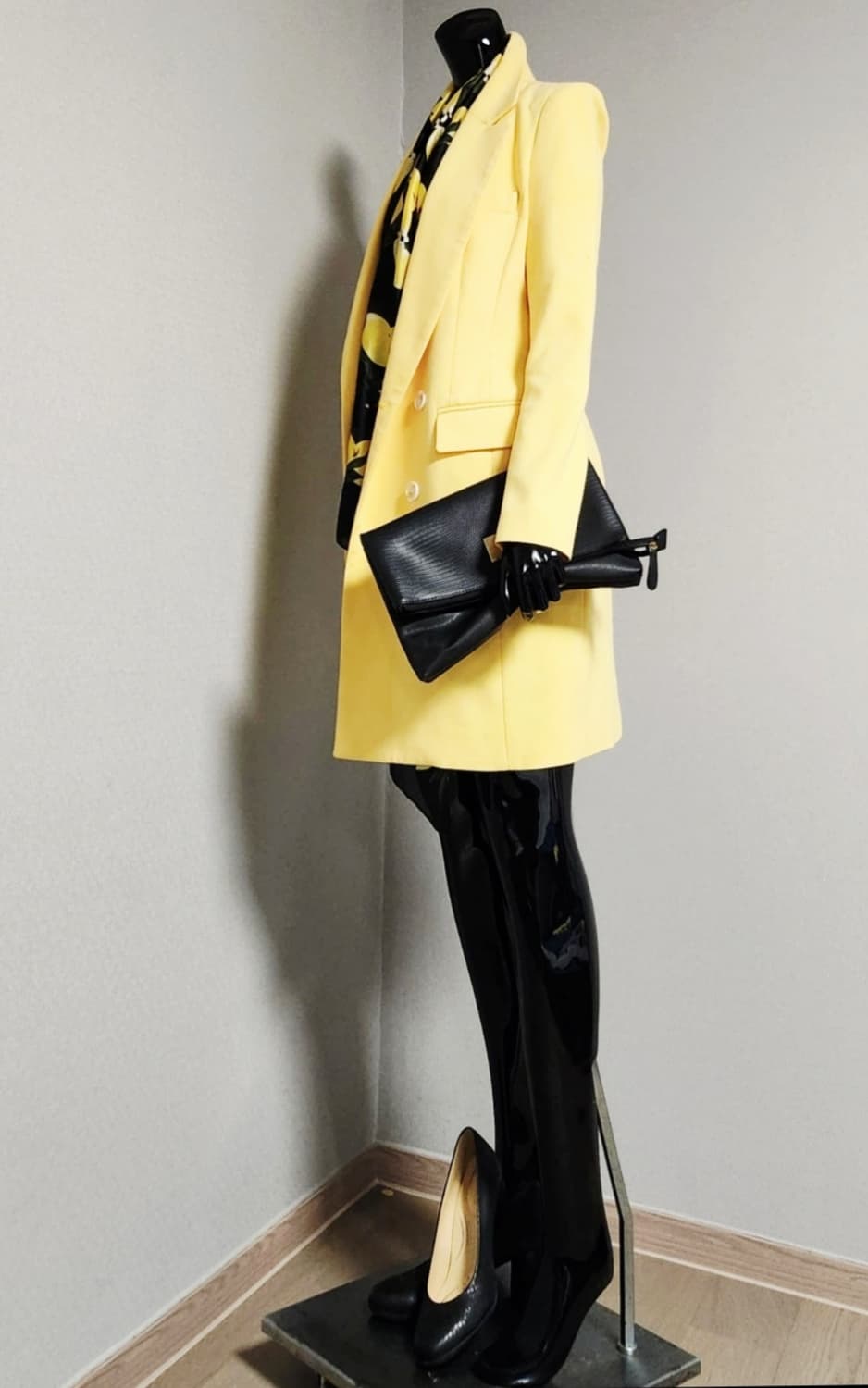 노랑색 롱자켓  상품이미지3