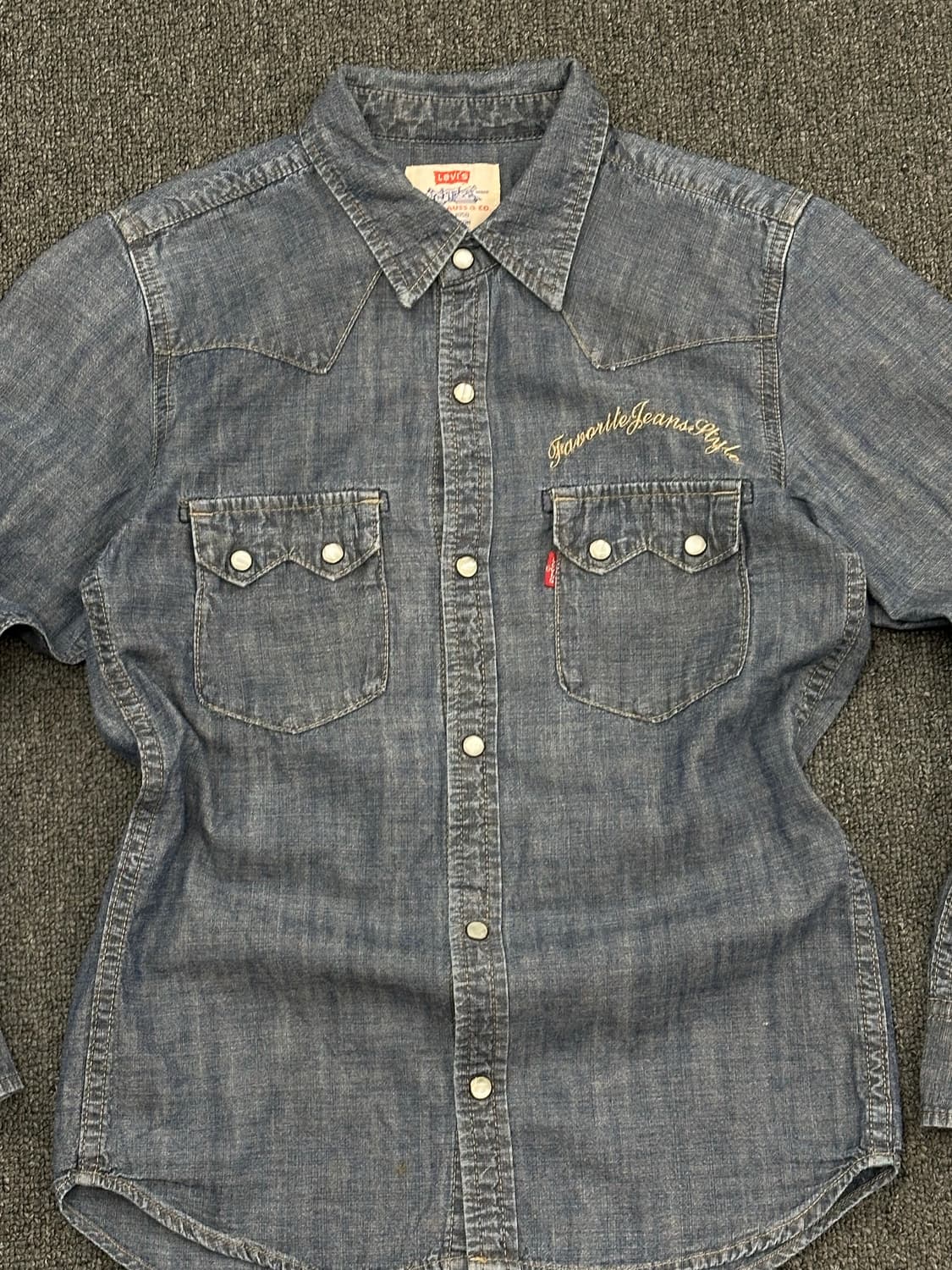 160)리바이스 빈티지 자수 포인트 데님 셔츠 상품이미지5