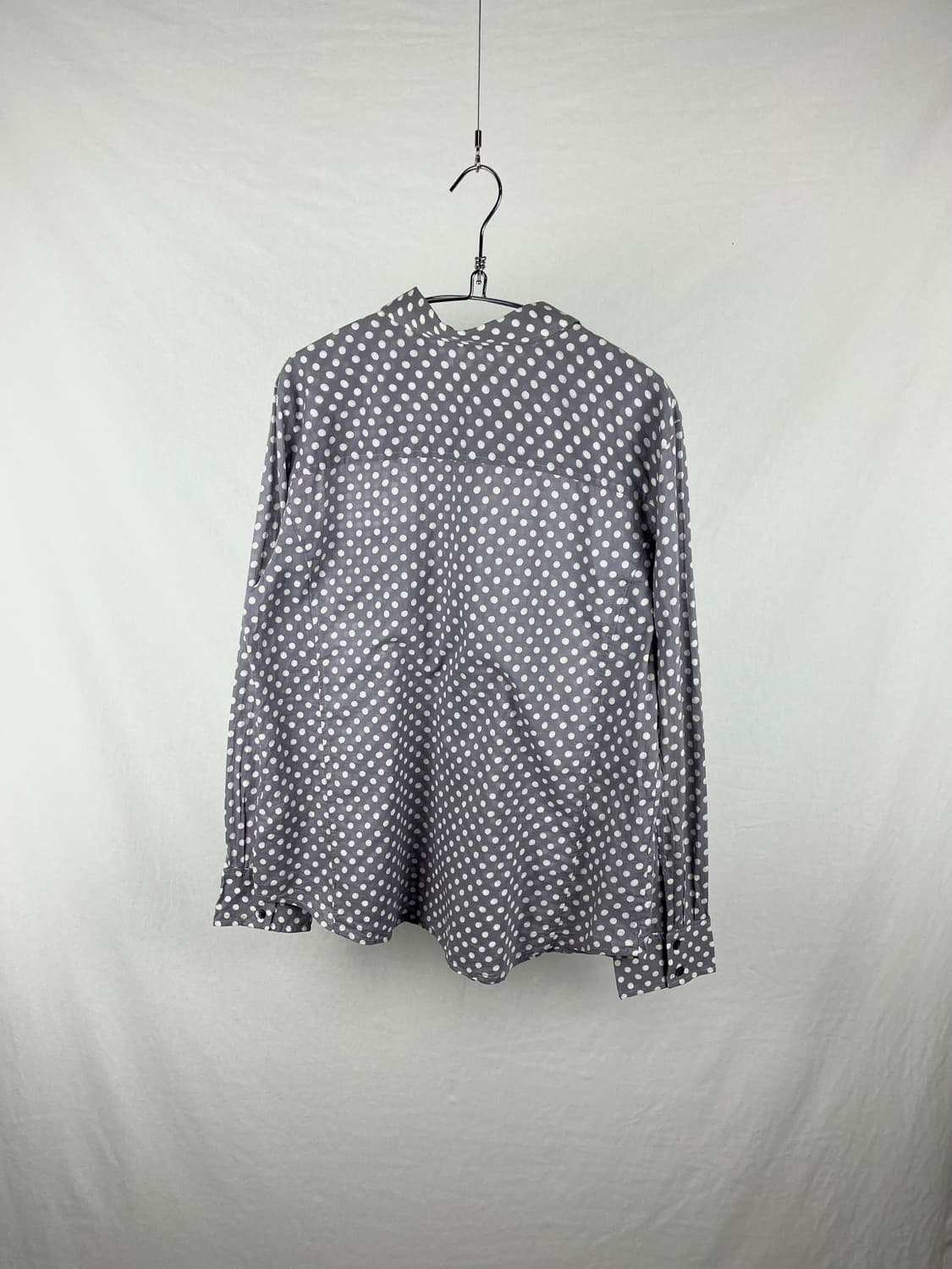 Vintage 퍼플컬러 도트 패턴 셔츠 상품이미지3