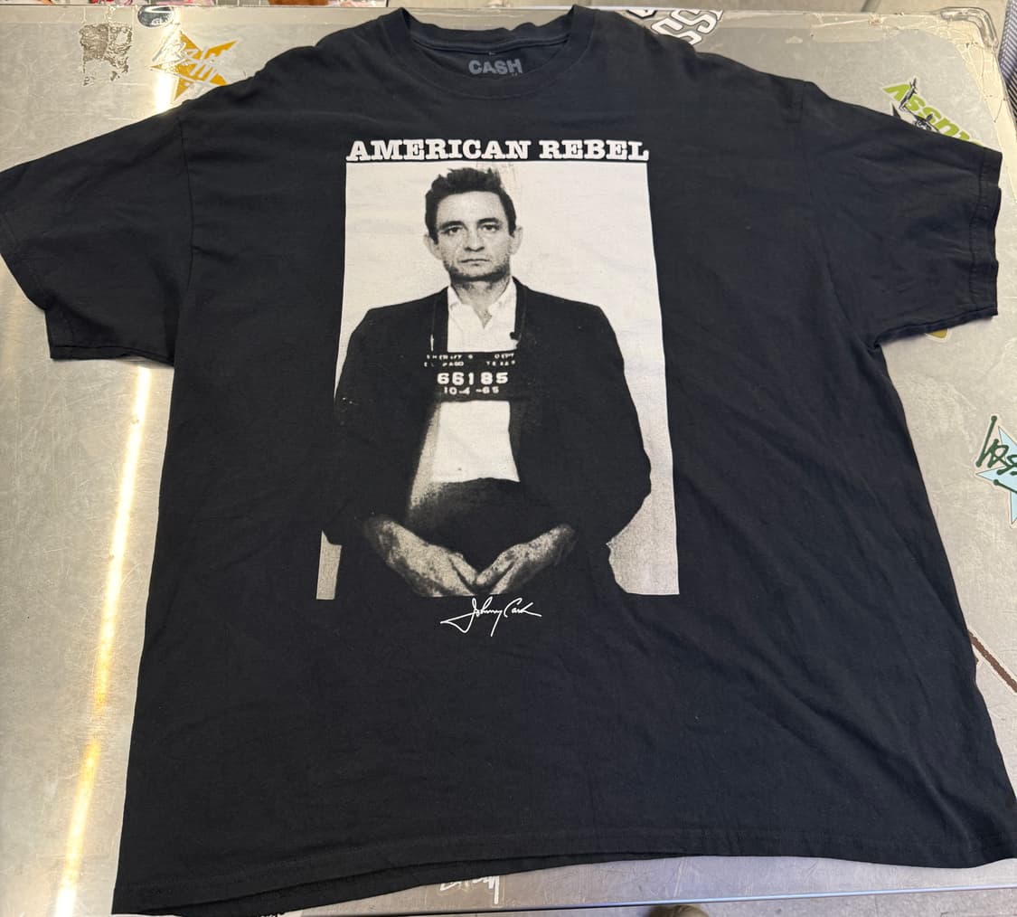 Johnny Cash 00‘s 올드스쿨 블랙 반팔티 XXL 상품이미지2