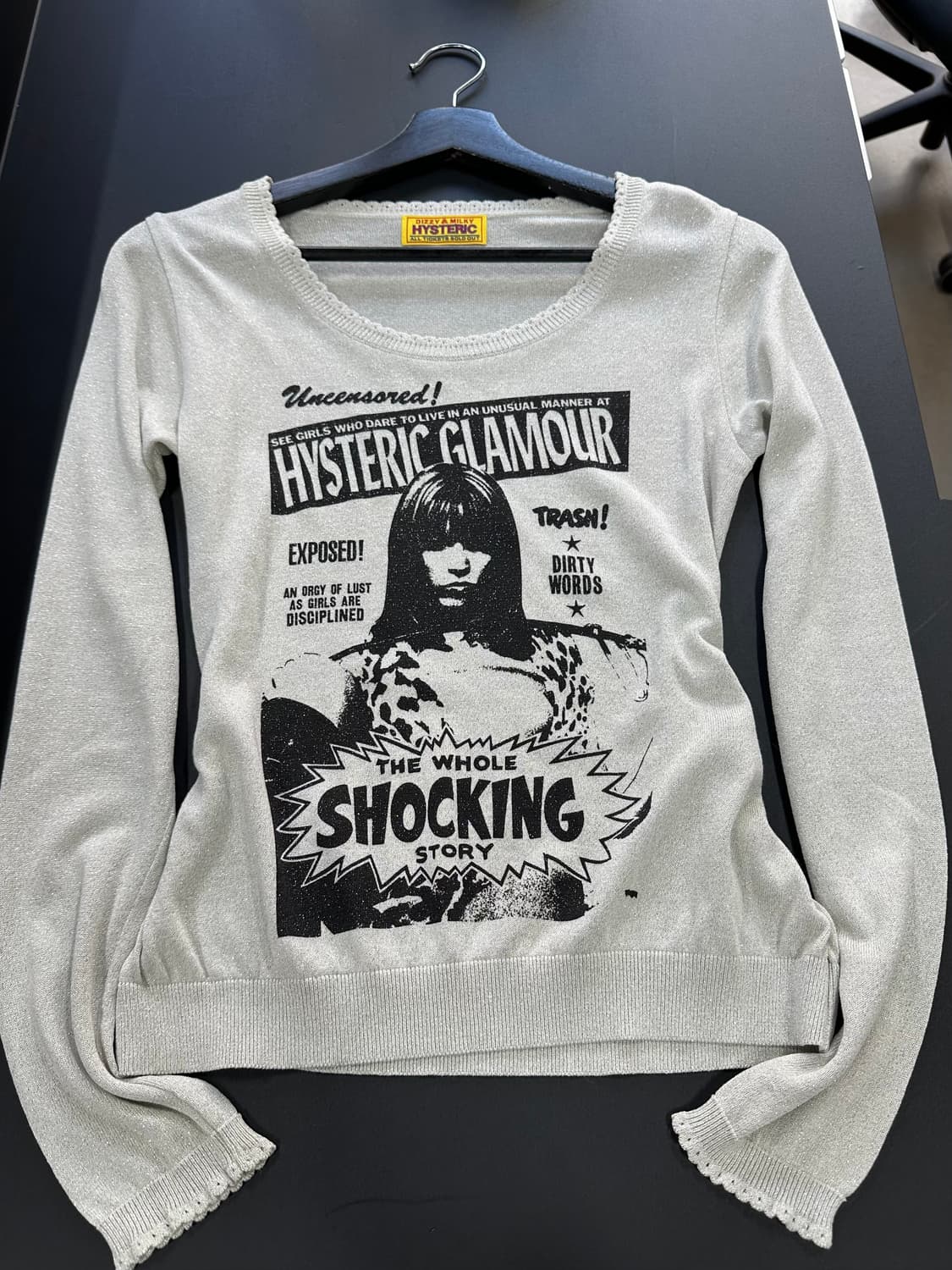 히스테릭글래머 히스걸카툰 글리터 롱슬리브니트 상품이미지4