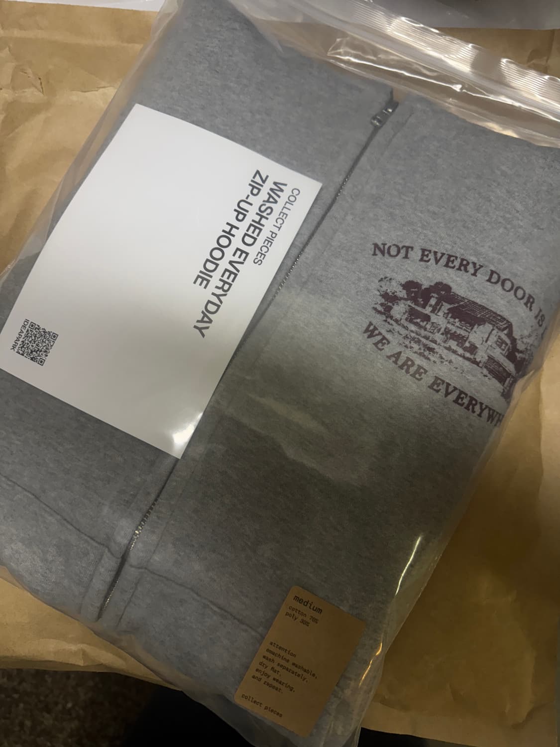 컬렉트피시스 후드 집업 그레이 m 상품이미지1