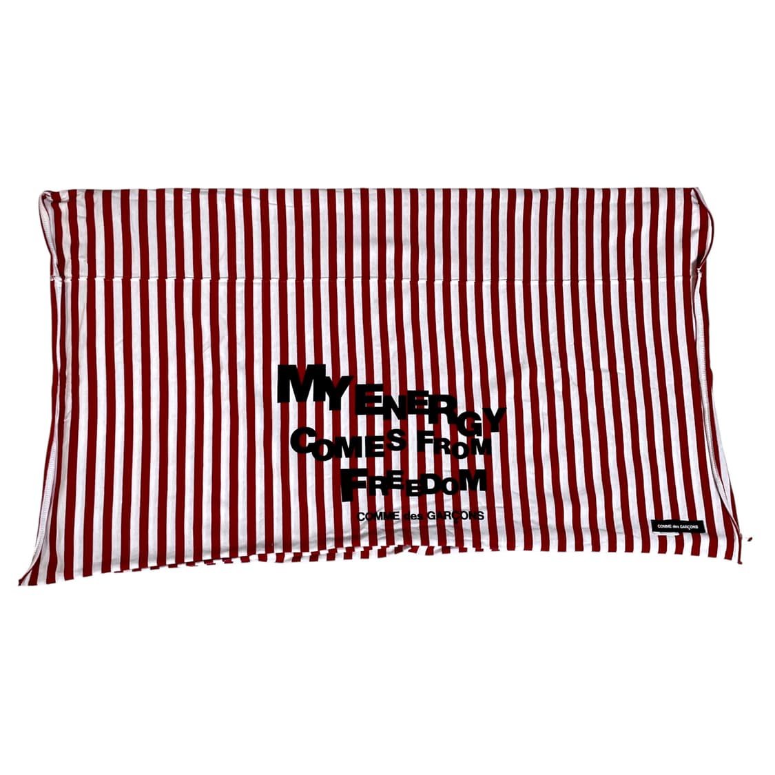 꼼데가르송 스트라이프 머플러 레드 상품이미지3