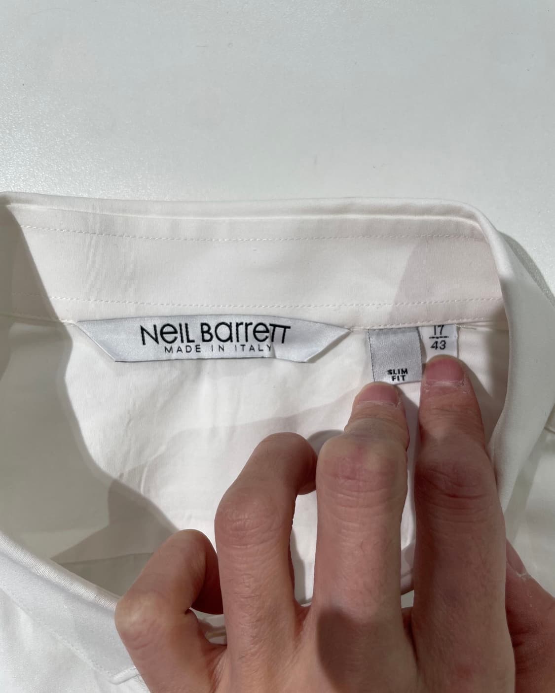 닐바렛 화이트 페이크 클립 히든 버튼 코튼 셔츠 상품이미지7