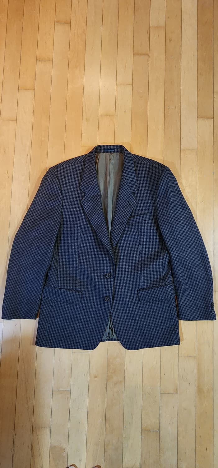 브라운 체크 모직자켓  2XL 상품이미지4