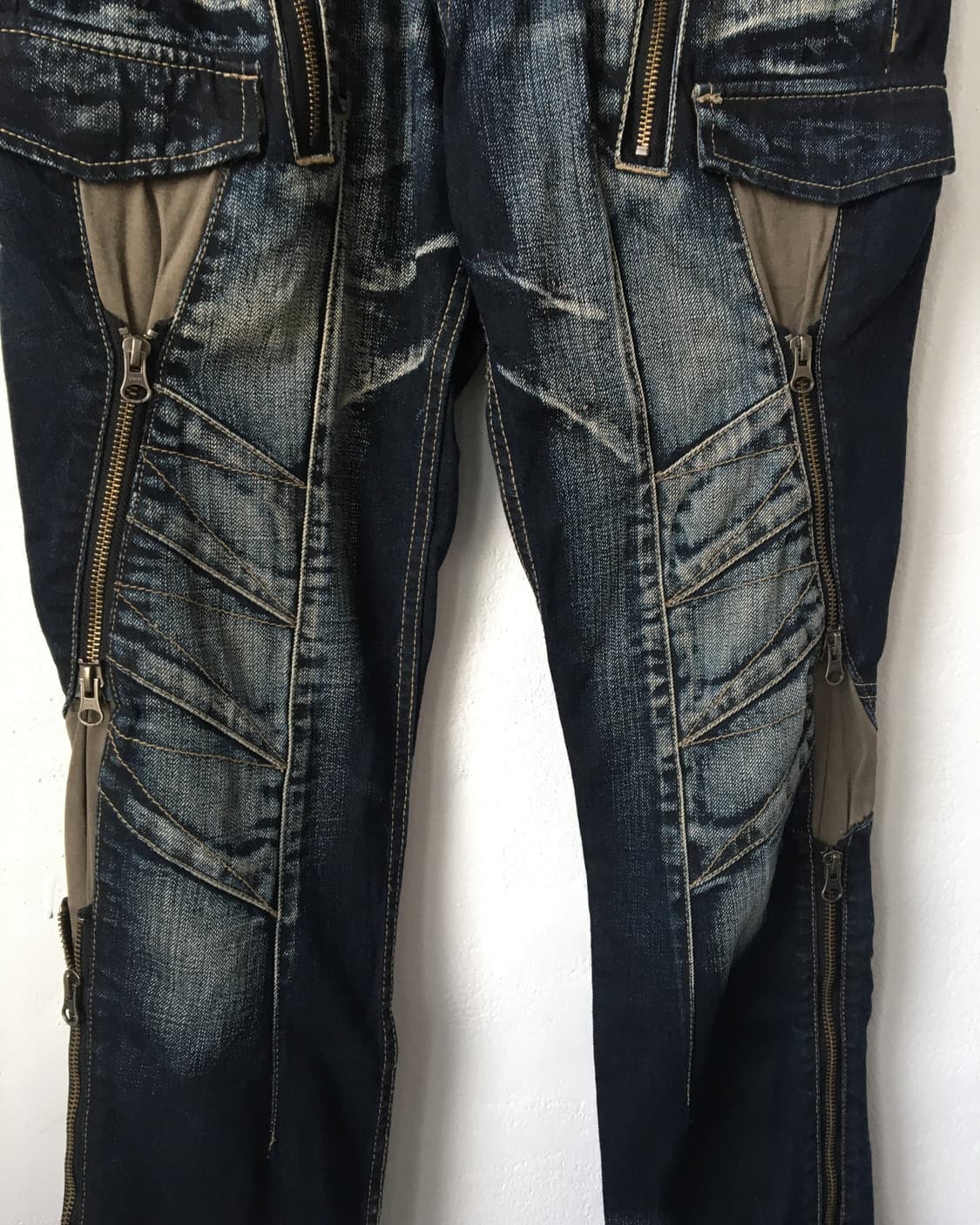Zipper washing point denim pants 상품이미지4