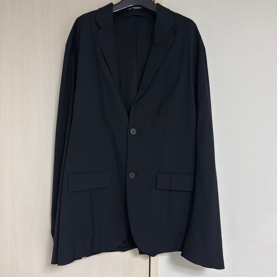 발렌시아가 블랙 나일론 스트래치 블레이져 상품이미지4