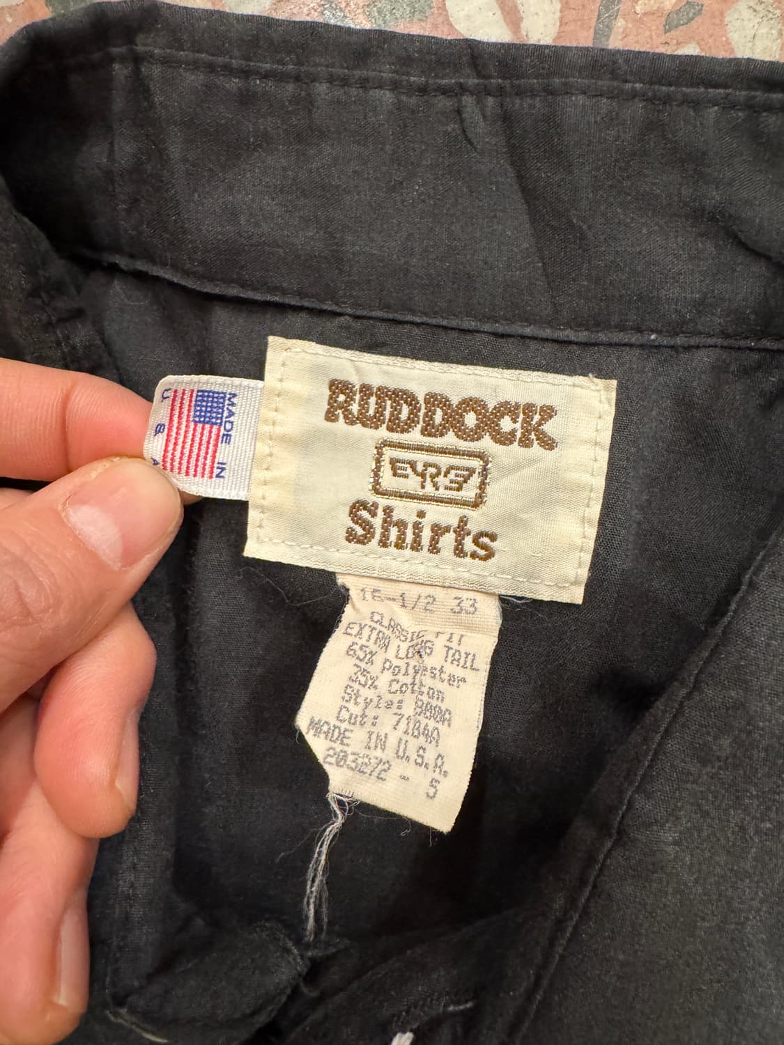 Ruddock 웨스턴 셔츠 블랙 (16.5) 상품이미지4