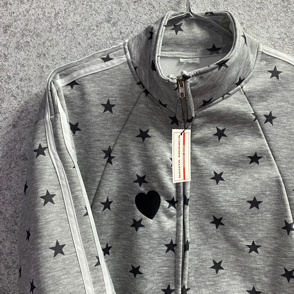 빈티지 스타패턴 투웨이 트랙탑 집업 B3581 상품이미지3