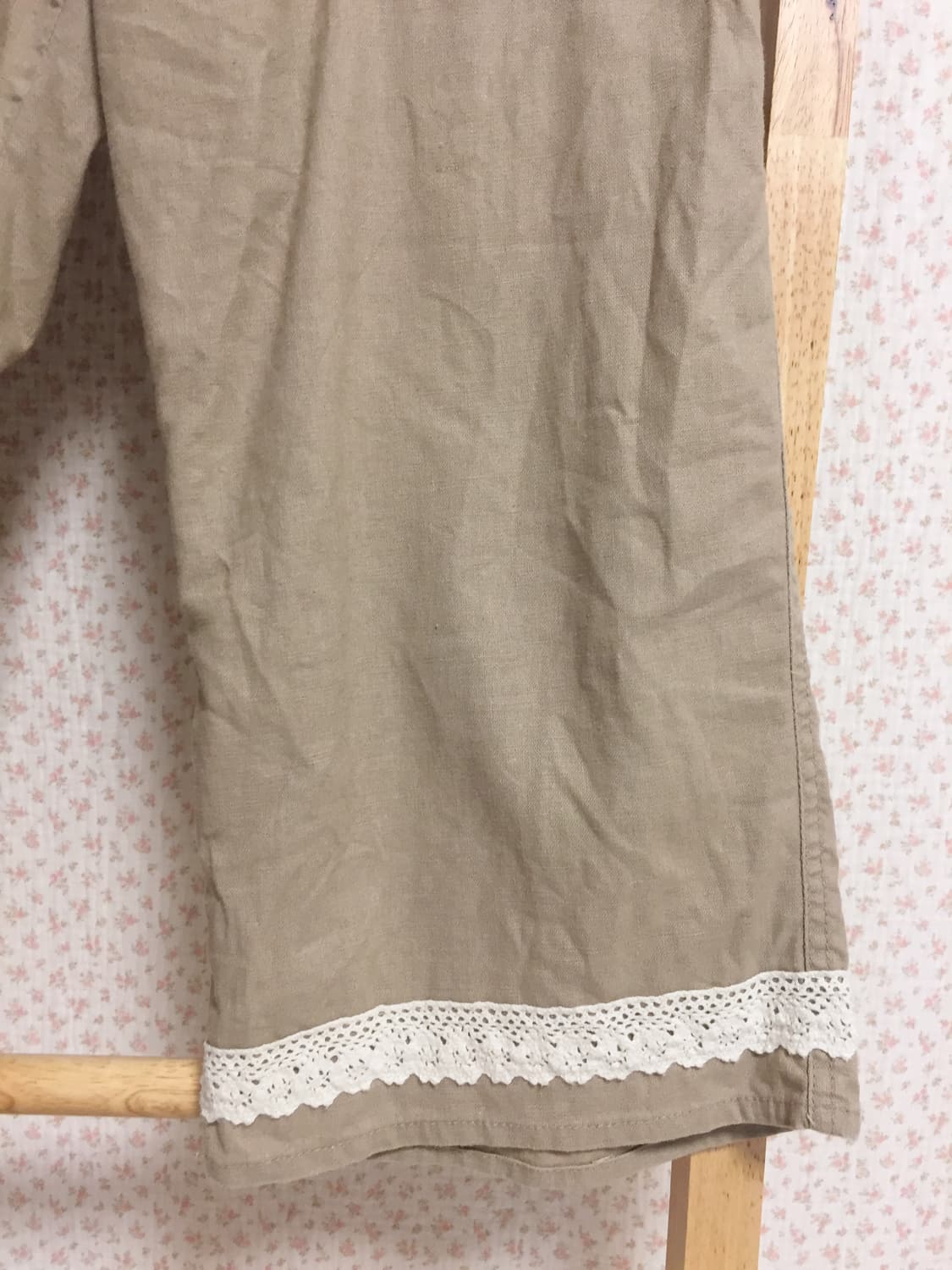 빈티지 베이지 레이스 팬츠 상품이미지4