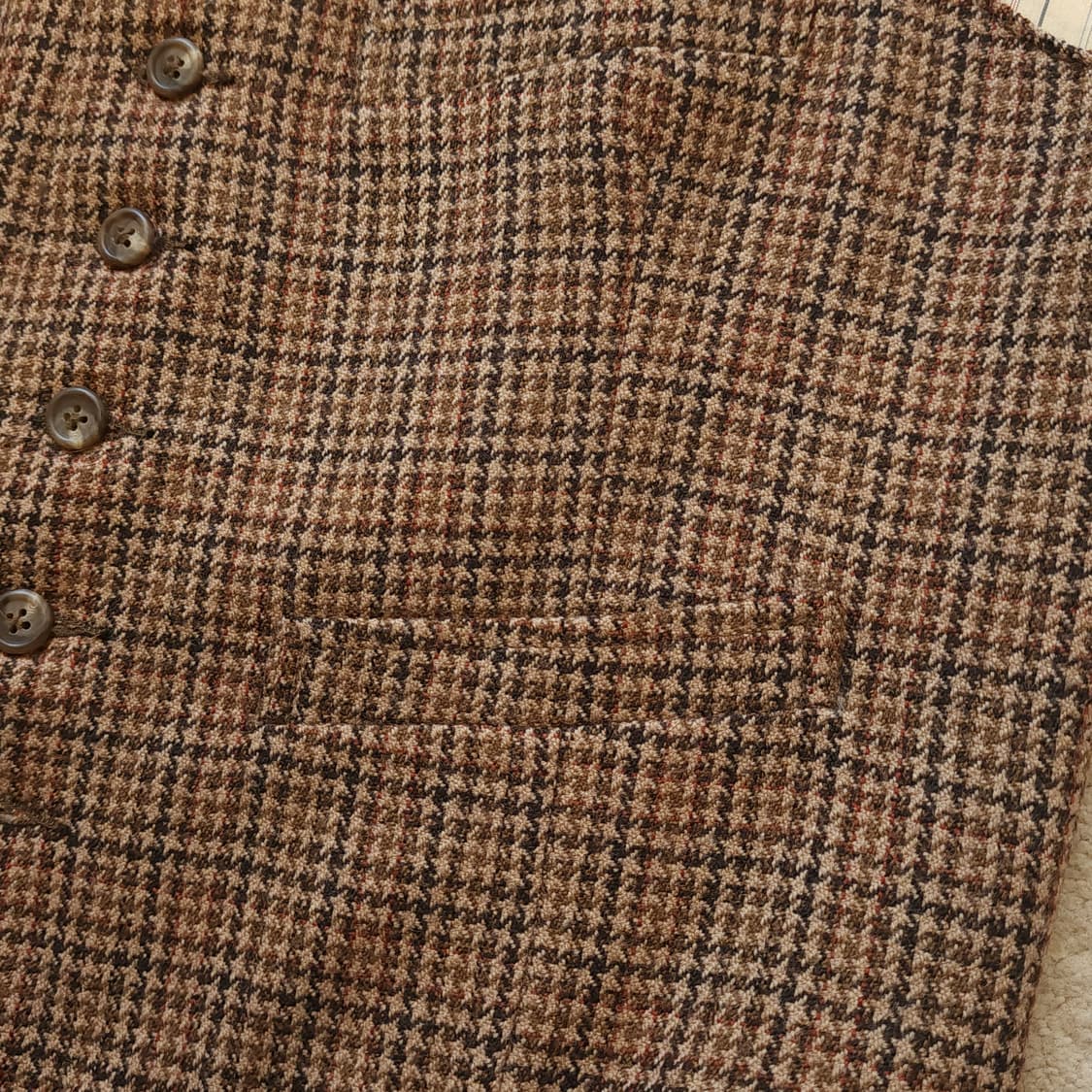 90s 폴로 컨트리 하운드투스 스타 패턴 울 베스트 L 상품이미지6