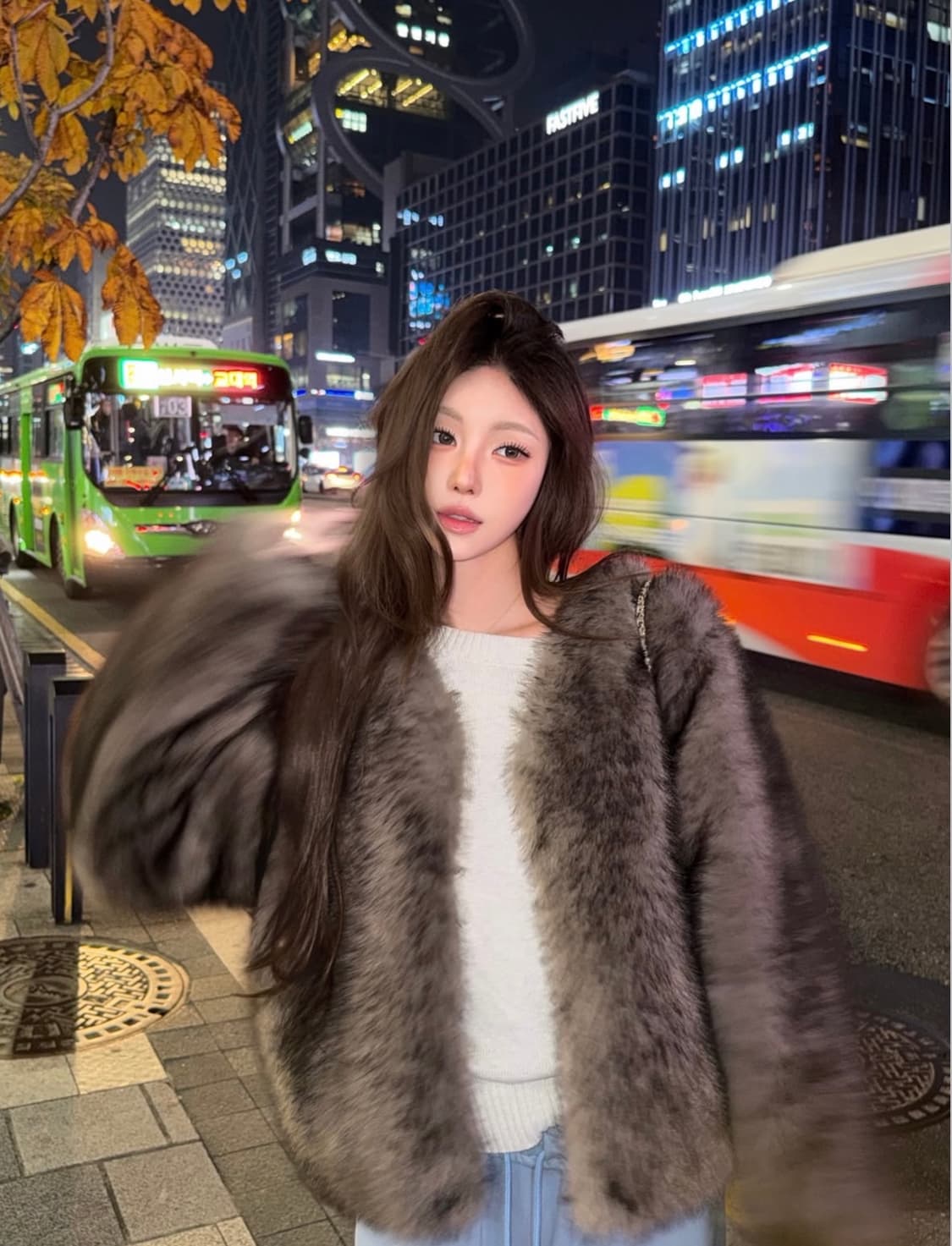 레터앤 퍼자켓 브라운 Faux Fur Jacket (Brown) 즉입 상품이미지2