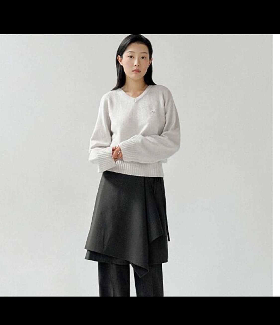 앤니즈 Power v-neck knit (silver gray) 상품이미지1