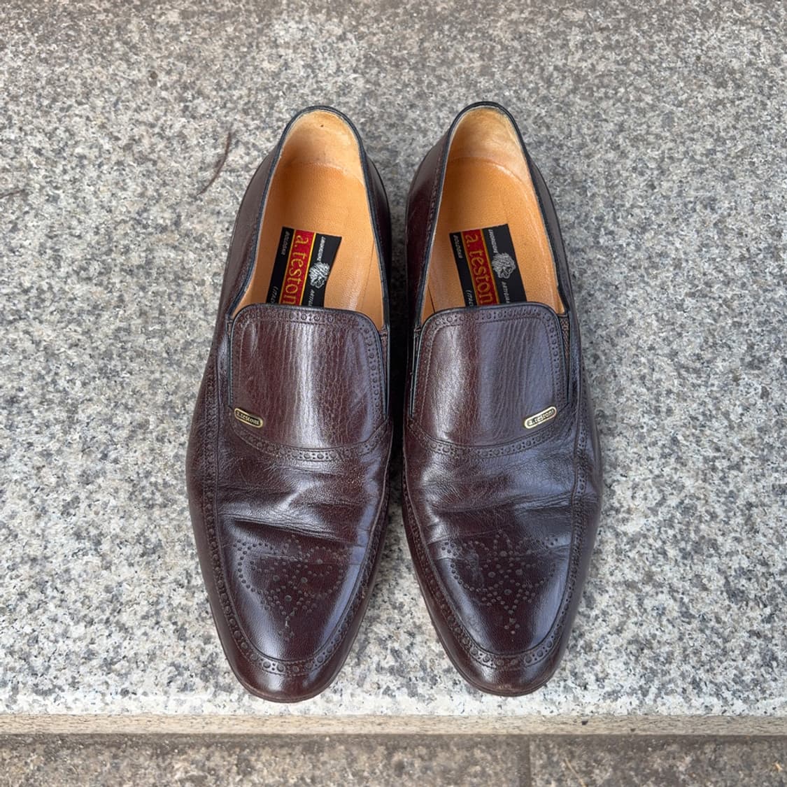 a.testoni Brown Leather Loafers 상품이미지3
