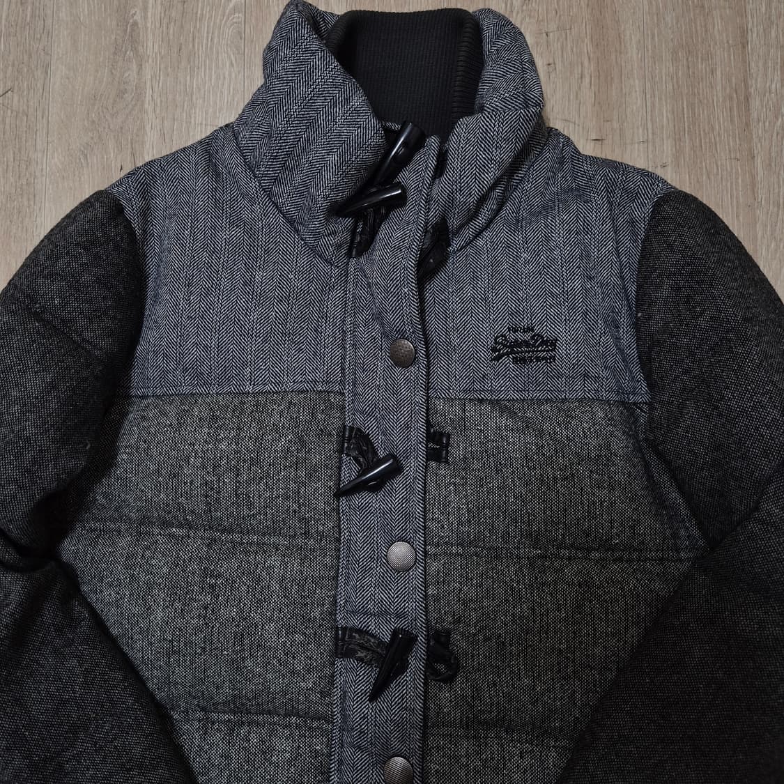 슈퍼드라이 프리미엄 블랙라벨 헤링본 울 떡볶이 롱패딩 점퍼 M(95) 상품이미지2