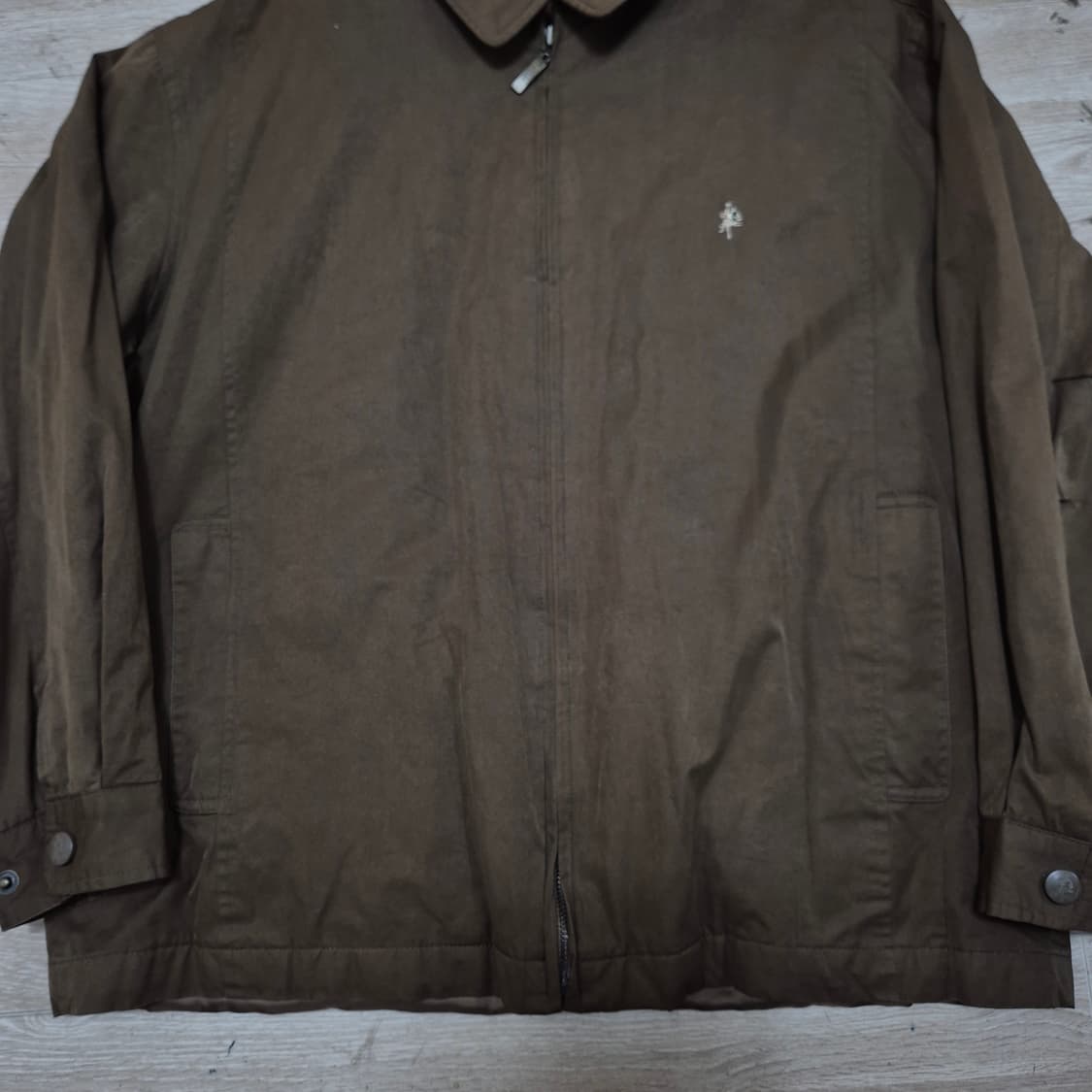 올젠 자수로고 울 안감 블루종 자켓 L(100) 상품이미지3