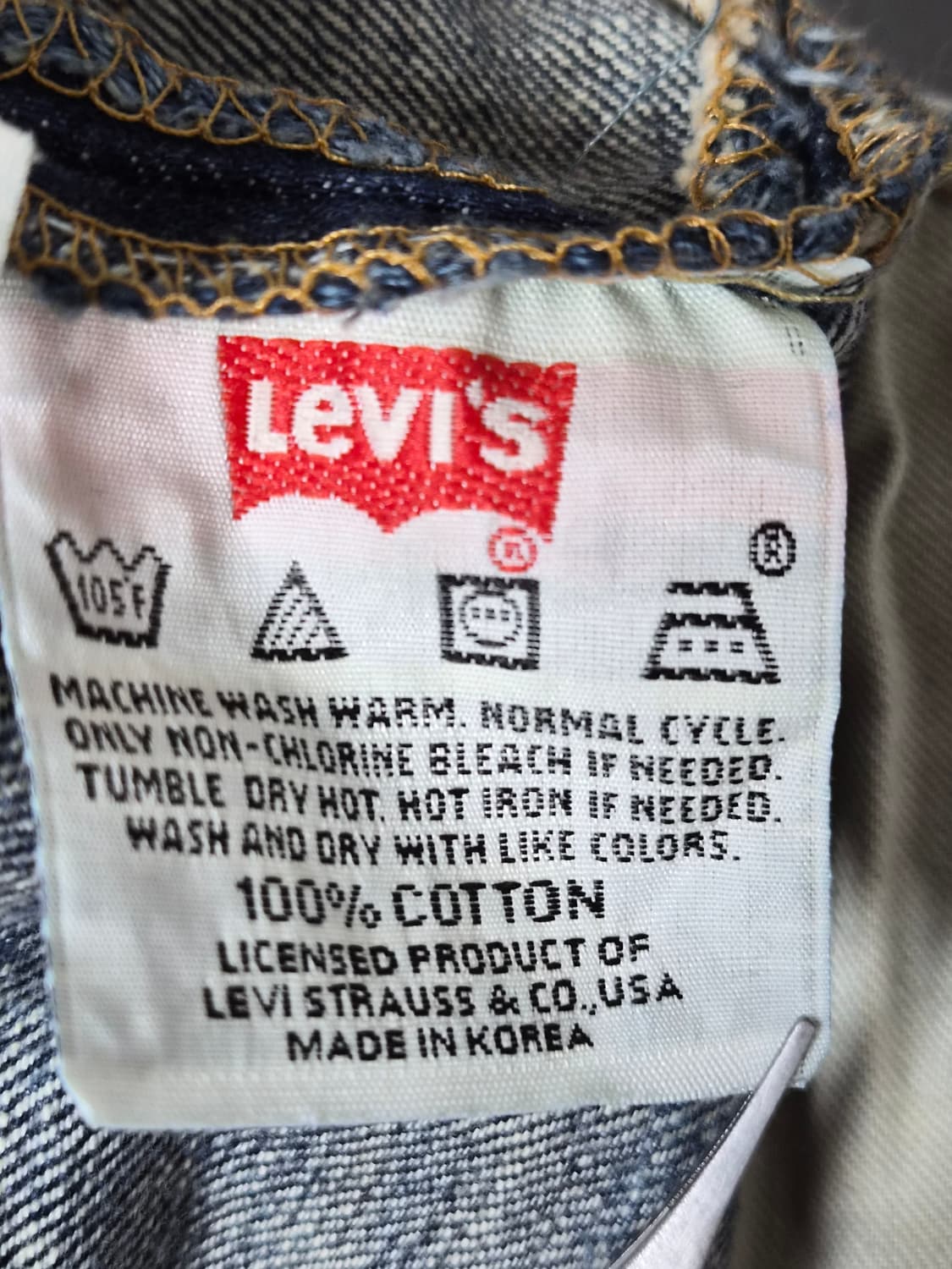 리바이스Levis 501 Korea 스트레이트진 Free사이즈 P-200 상품이미지6