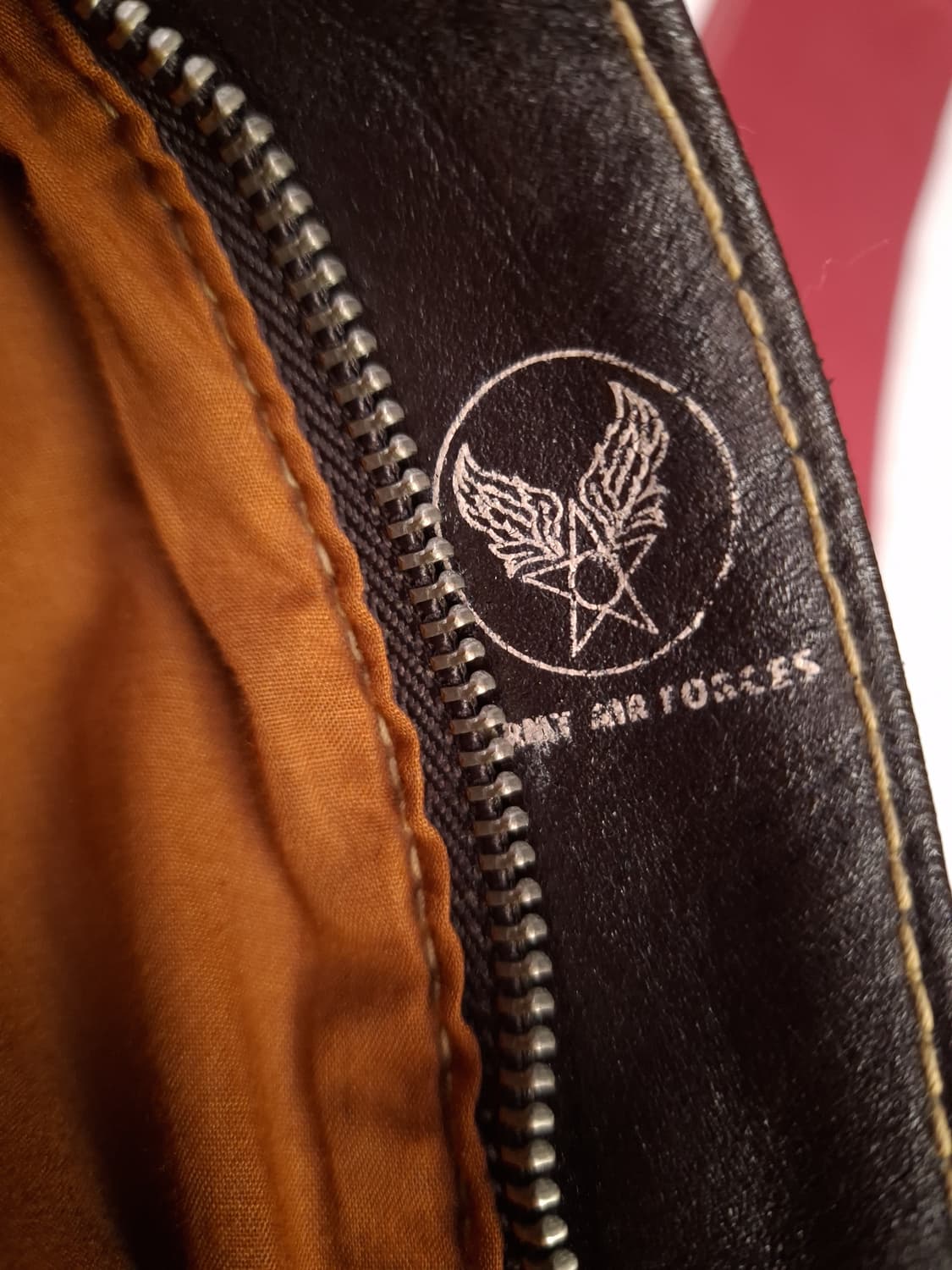 오리지날 MORGAN 모건 리얼레더 A-2 미공군 항공자켓 상품이미지6