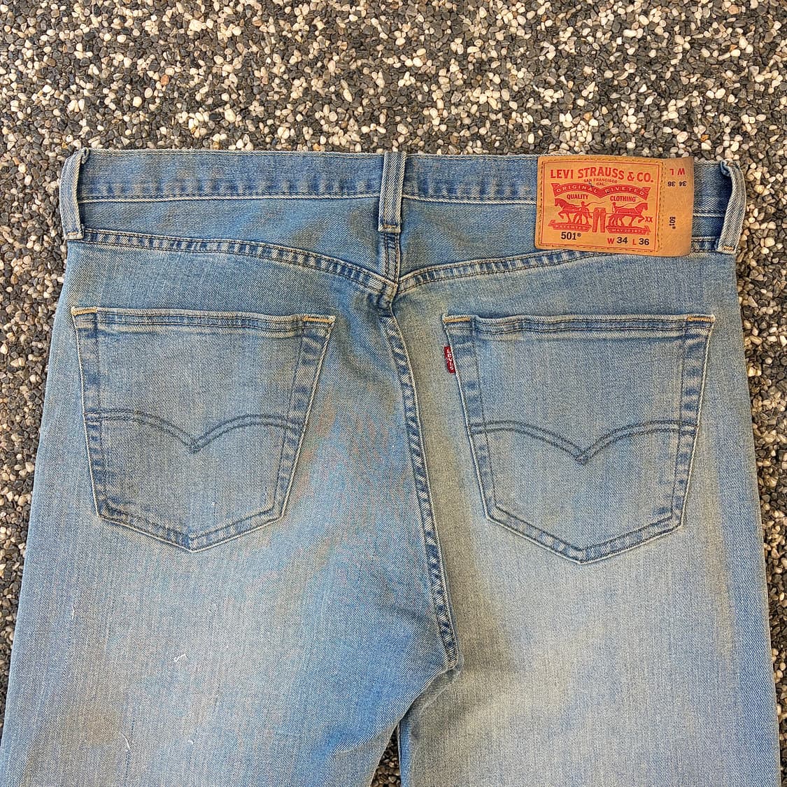리바이스 501 스트레이트 연청 데님 팬츠 (34) 상품이미지6