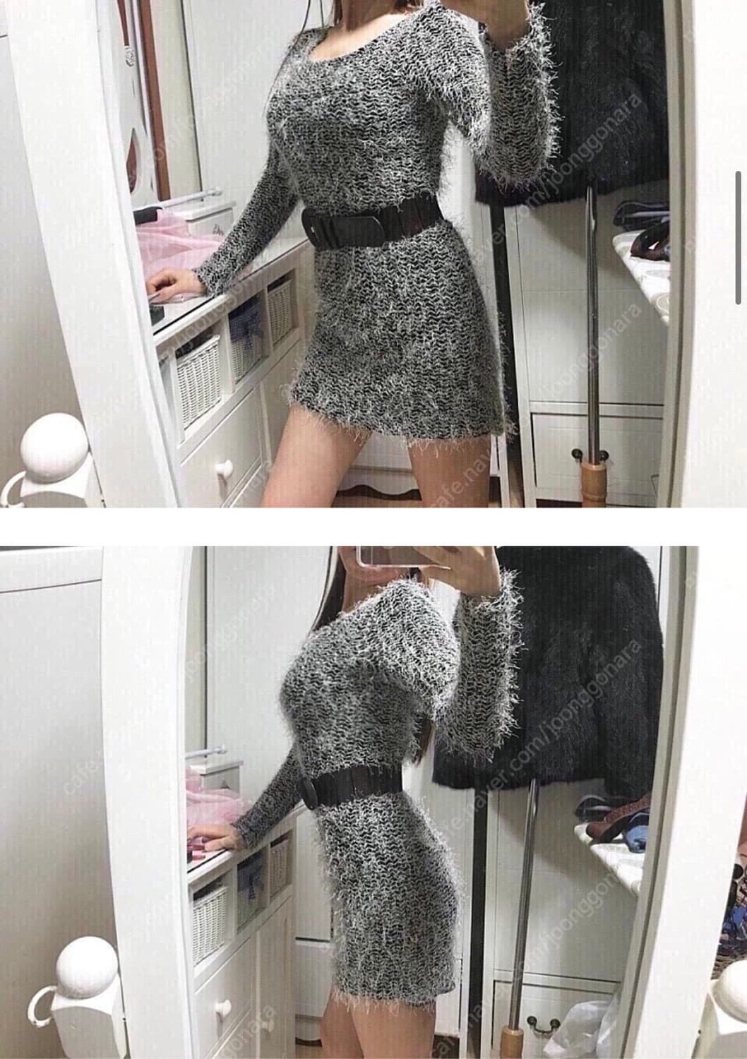 55~66 백오픈 망사 뒷지퍼 원피스/새거수준/섹시백 상품이미지1