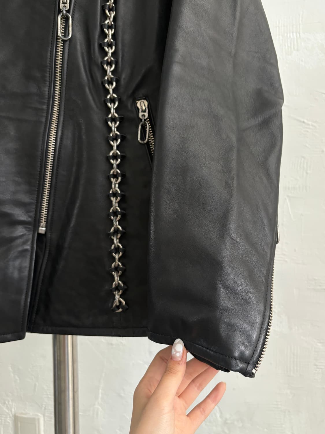 Harley-Davidson 할리 데이비슨 체인 레더 라이더 자켓 상품이미지5