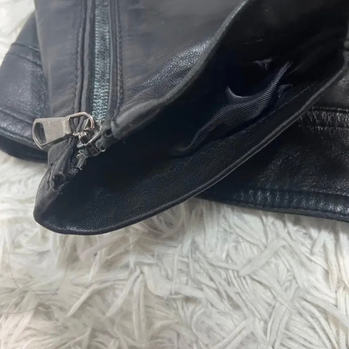 DAVID 램스킨 후드 레더 가죽 자켓 상품이미지6