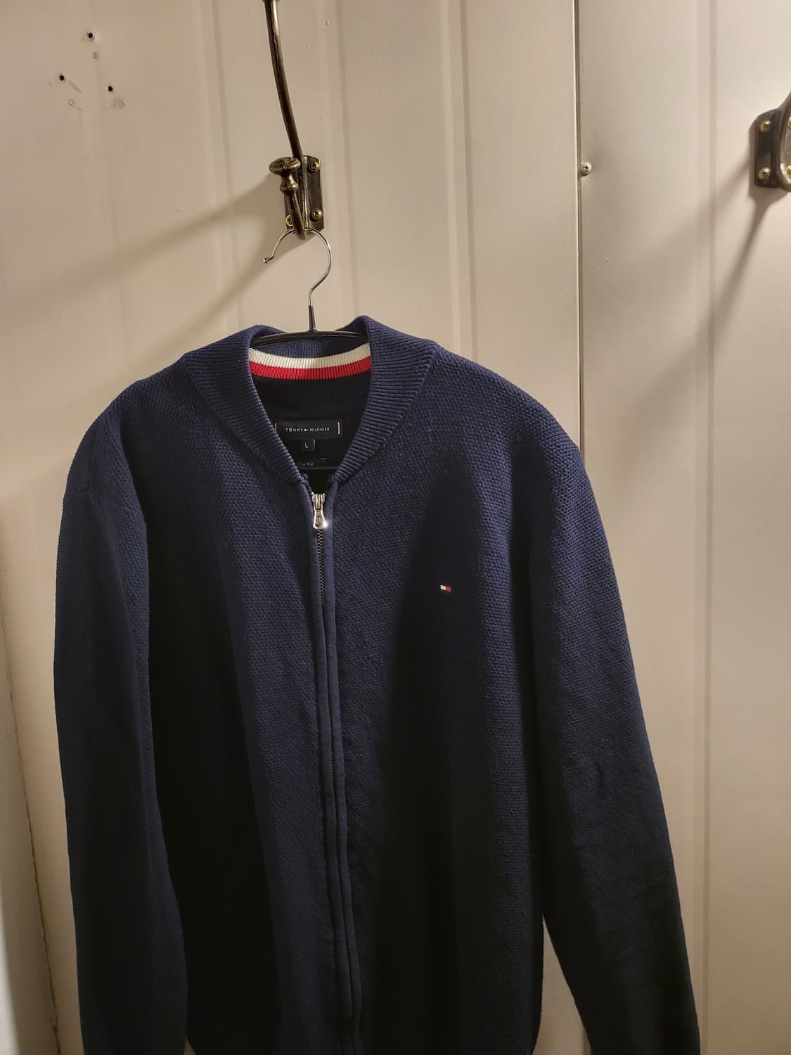 [L]타미힐피거 네이비 니트 집업 상품이미지2