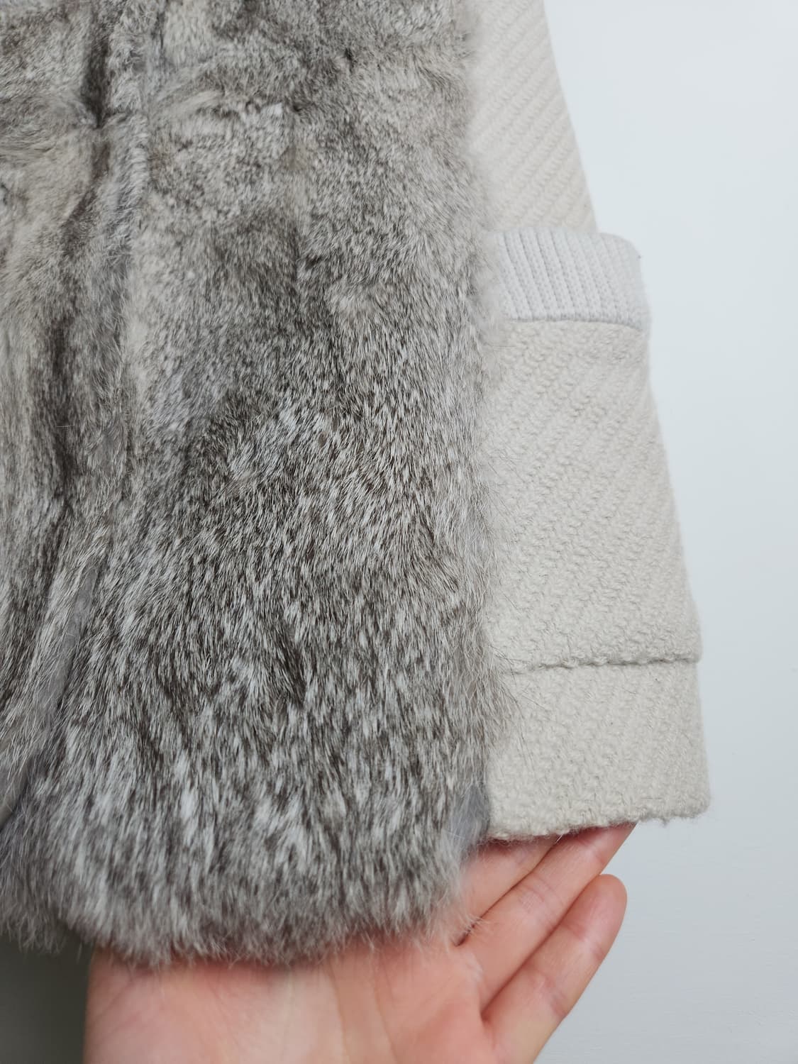 반소매 퍼•니트 자켓 상품이미지6