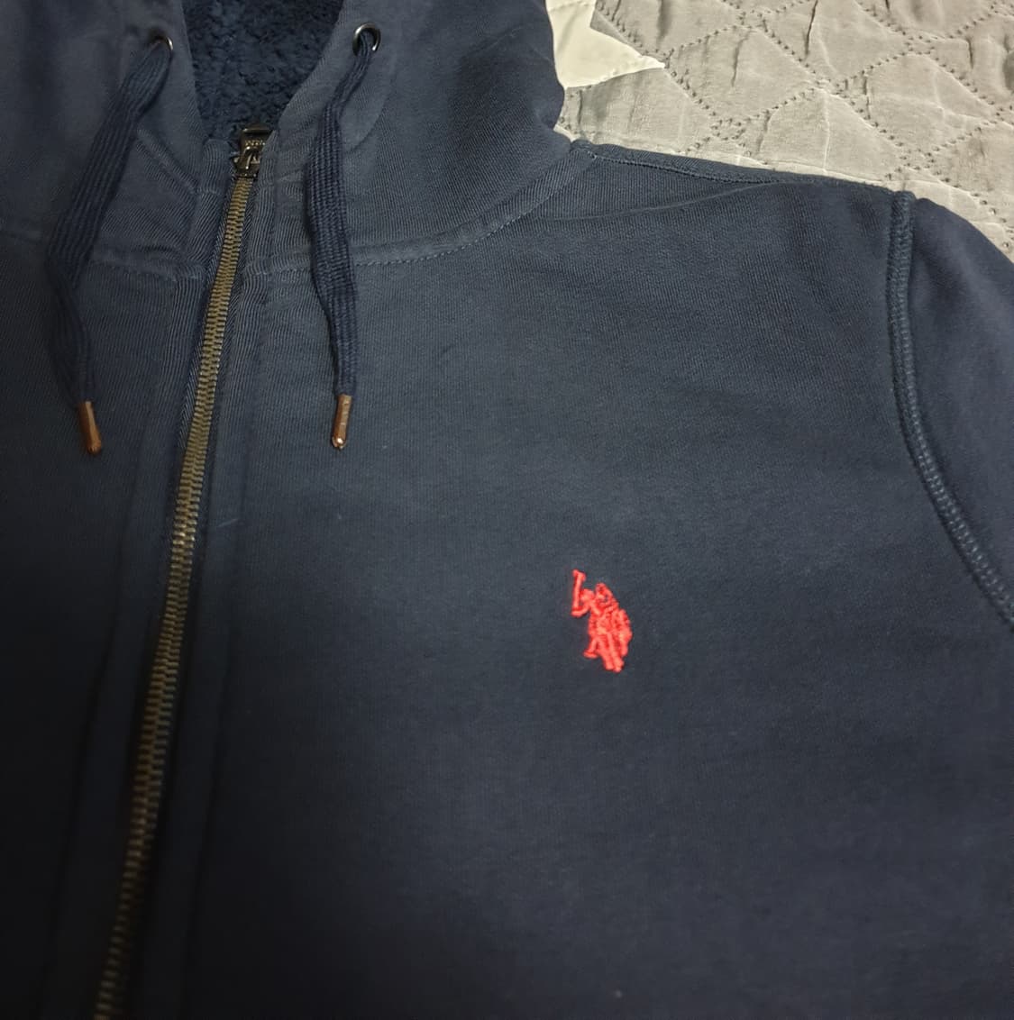 US 폴로아센 안감보아털 후드집업 네이비 (L) 상품이미지2