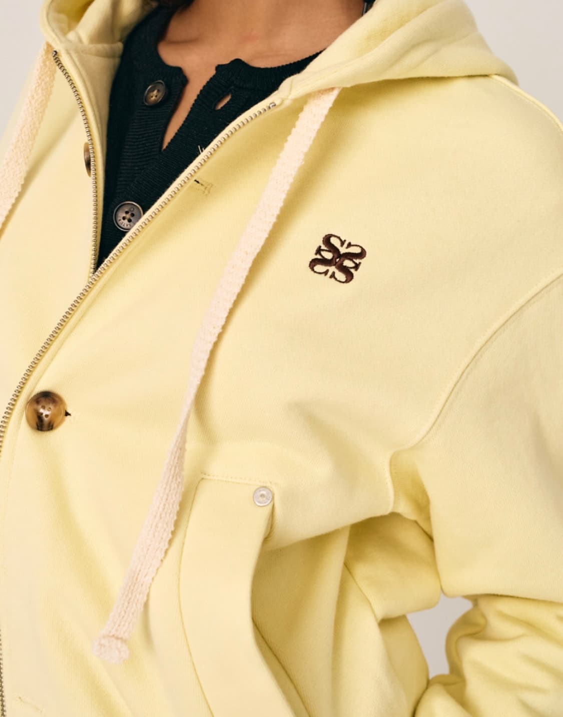 세터 테오 코튼 올데이 후드집업 빈티지옐로우 XS 상품이미지4